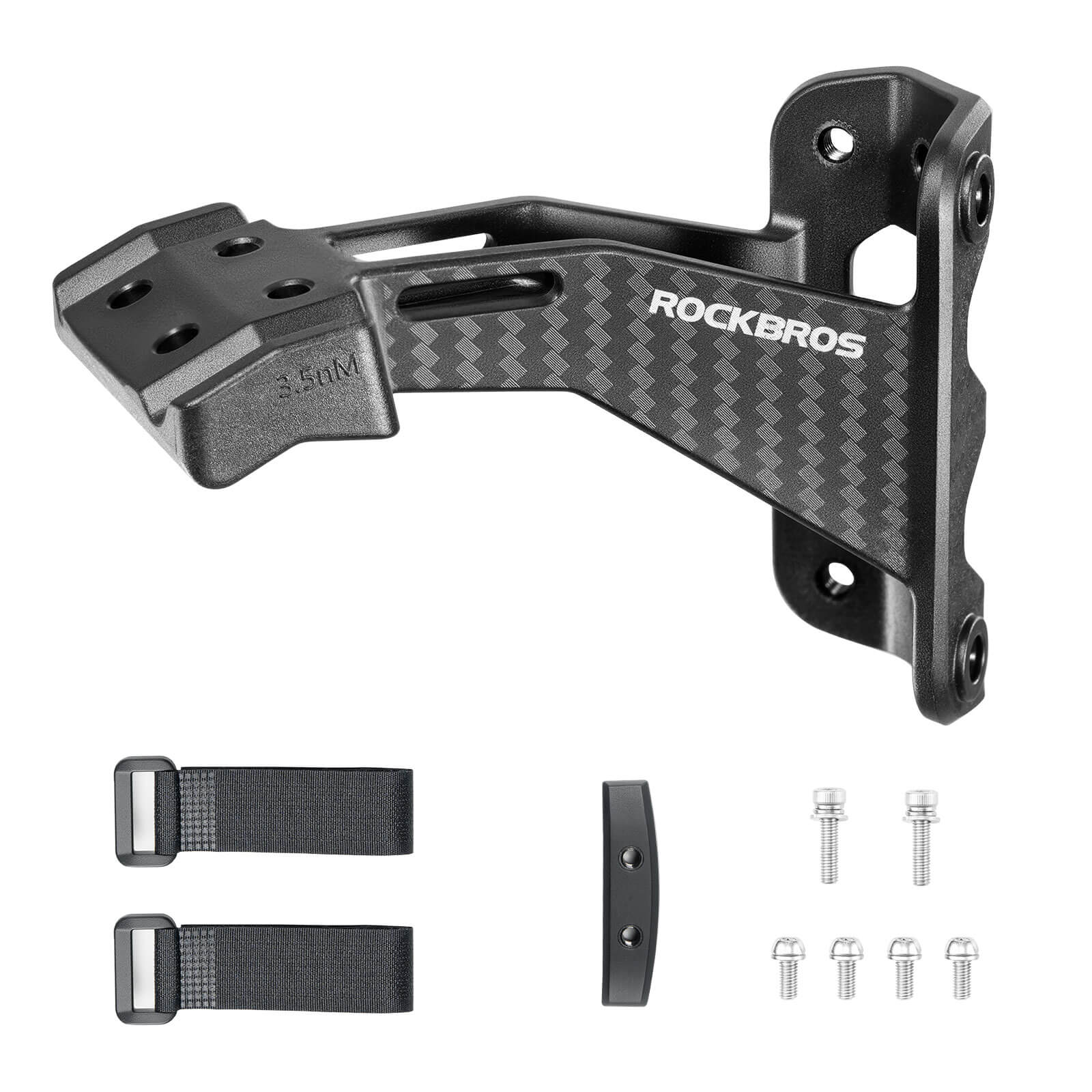 ROCKBROS Dual Water Bottle Cage Saddle Mount in Matte Black - Heavy Duty Aluminum Alloy