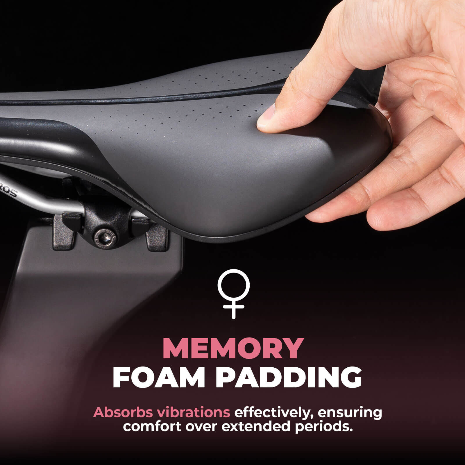 rockbros durable padded bike saddle soft tail light bracket ready for commuting and road cycling
#option_WOMEN