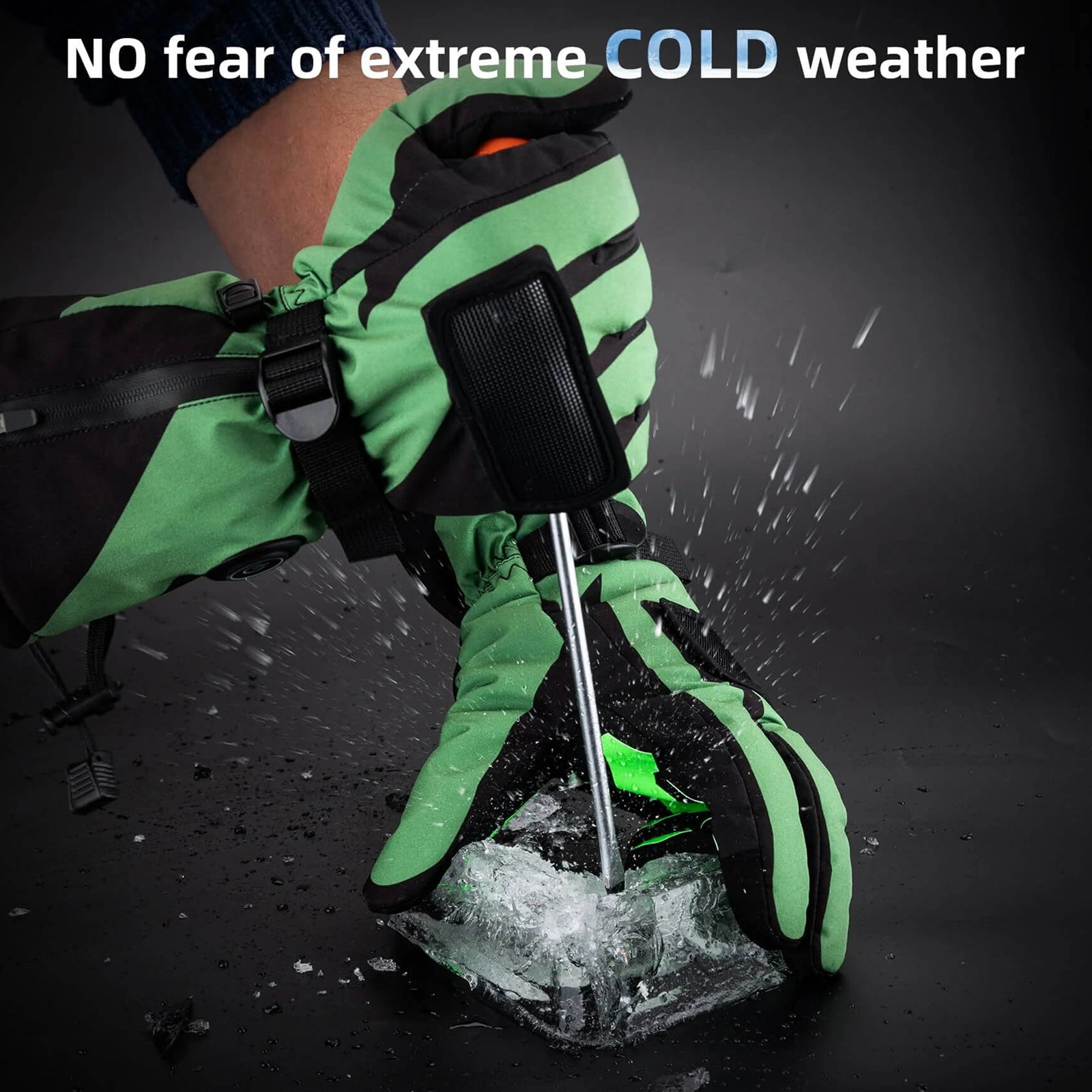 ROCKBROS Electric Heated Gloves for Men and Women, Rechargeable Winter Thermal Gloves