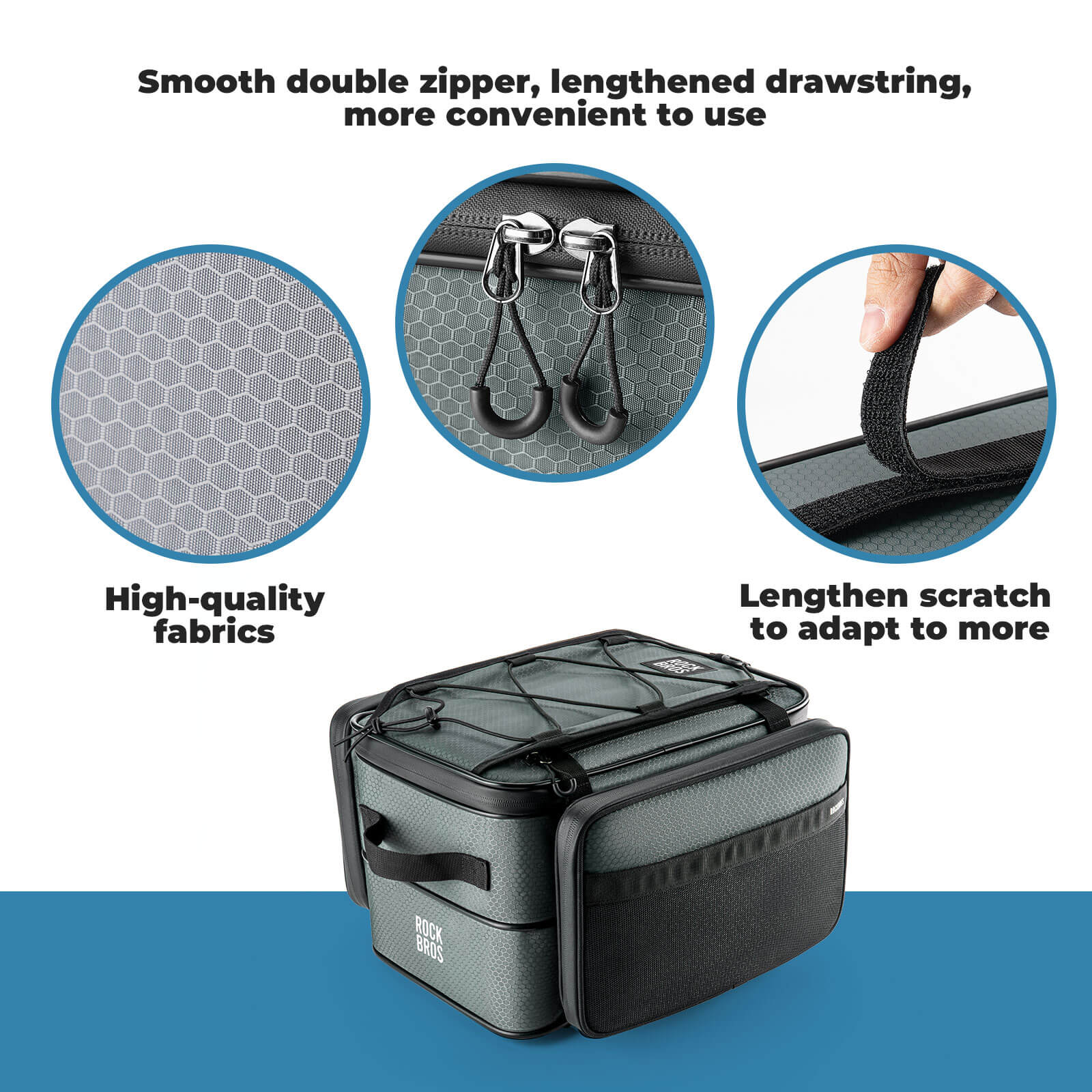 rockbros expandable bike trunk bag for extended storage needs.
#color_black