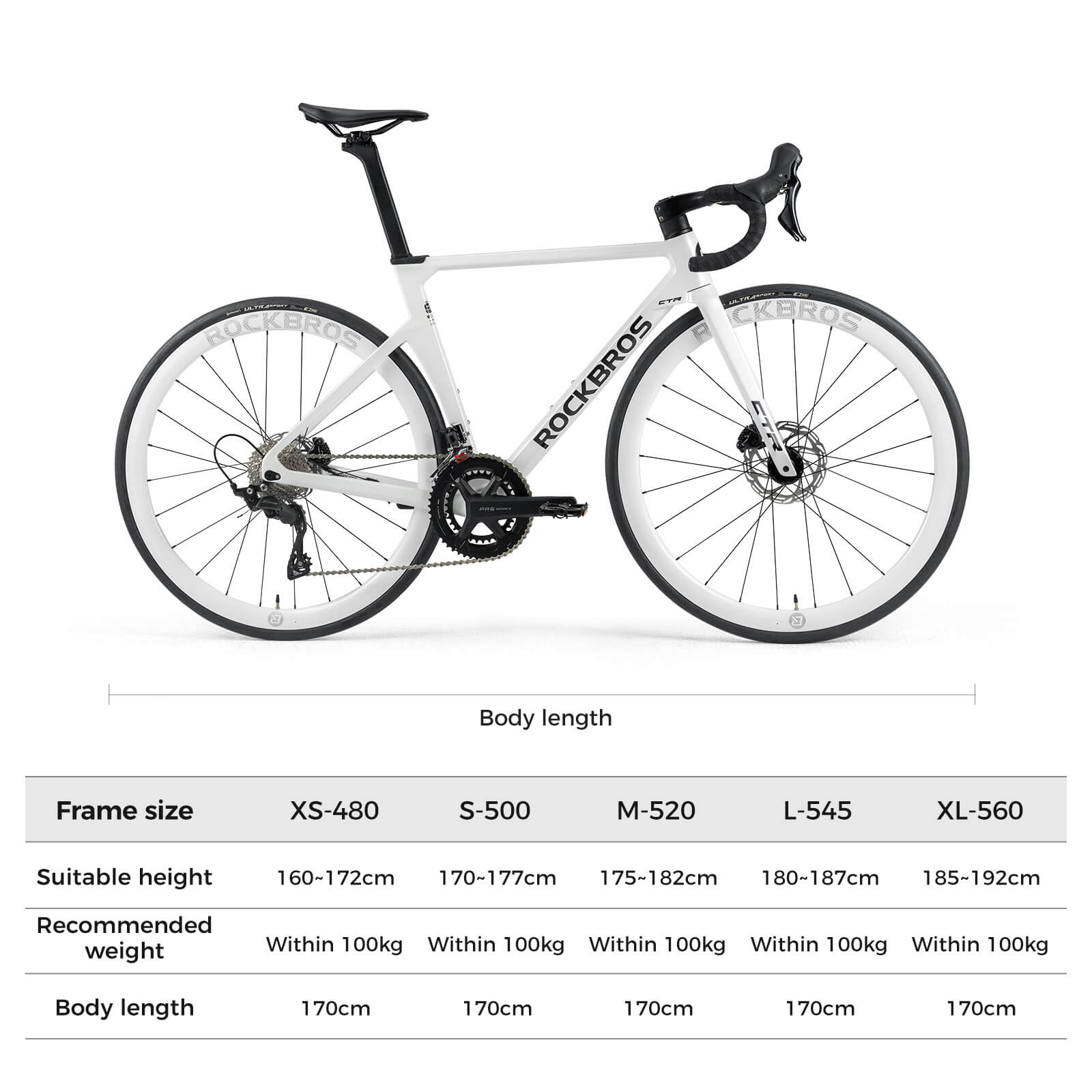rockbros FlowRide CTR 3.0 carbon road bike for endurance and racing
#color_black
