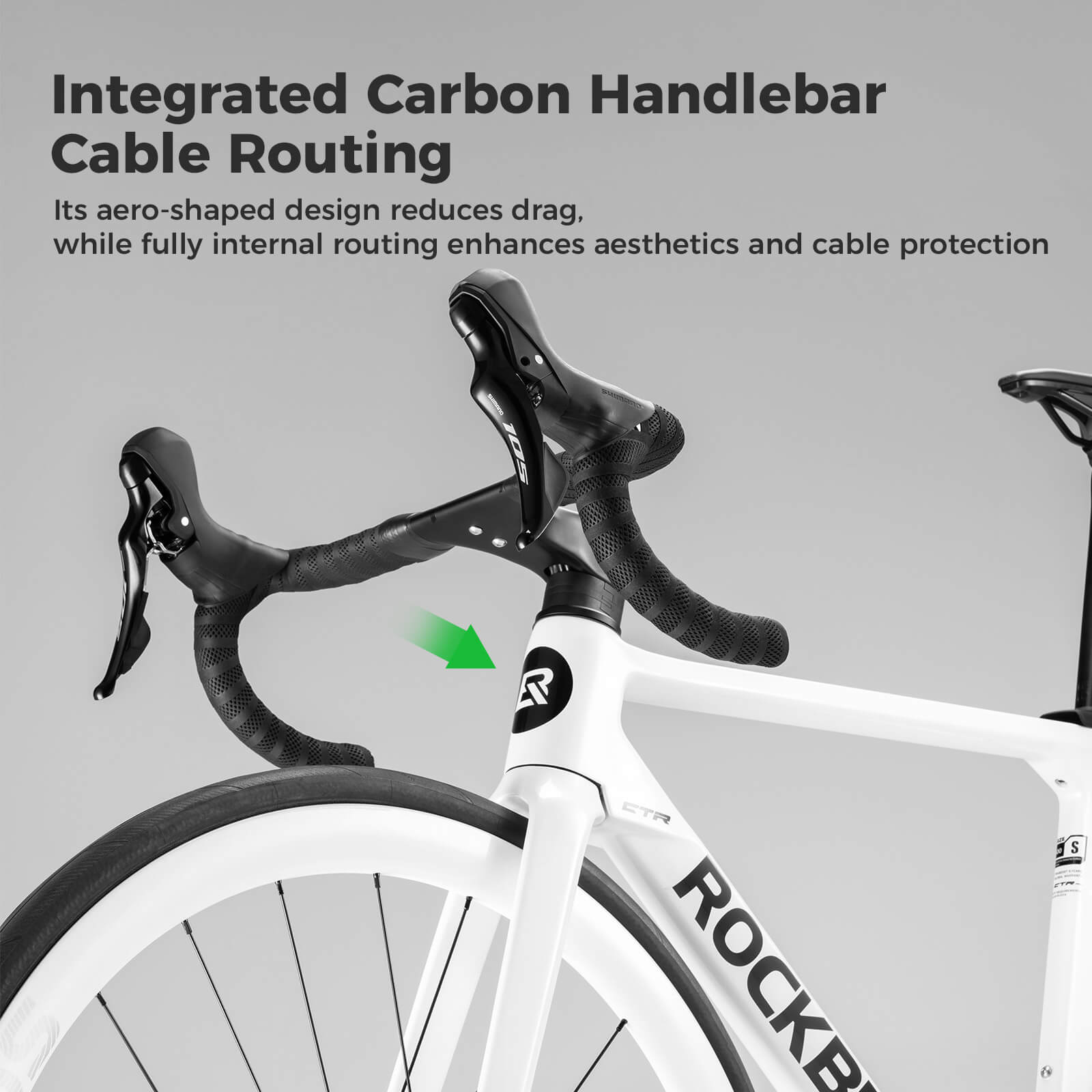 rockbros FlowRide CTR 3.0 carbon road bike for endurance and racing
#color_army green