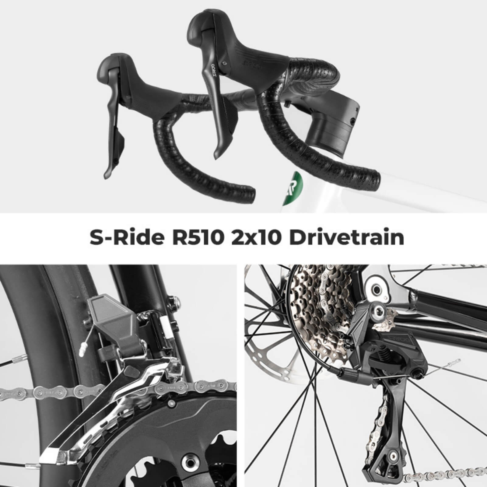 rockbros 700C road bike FLR-W3 durable and lightweight design
#color_Phantom Black