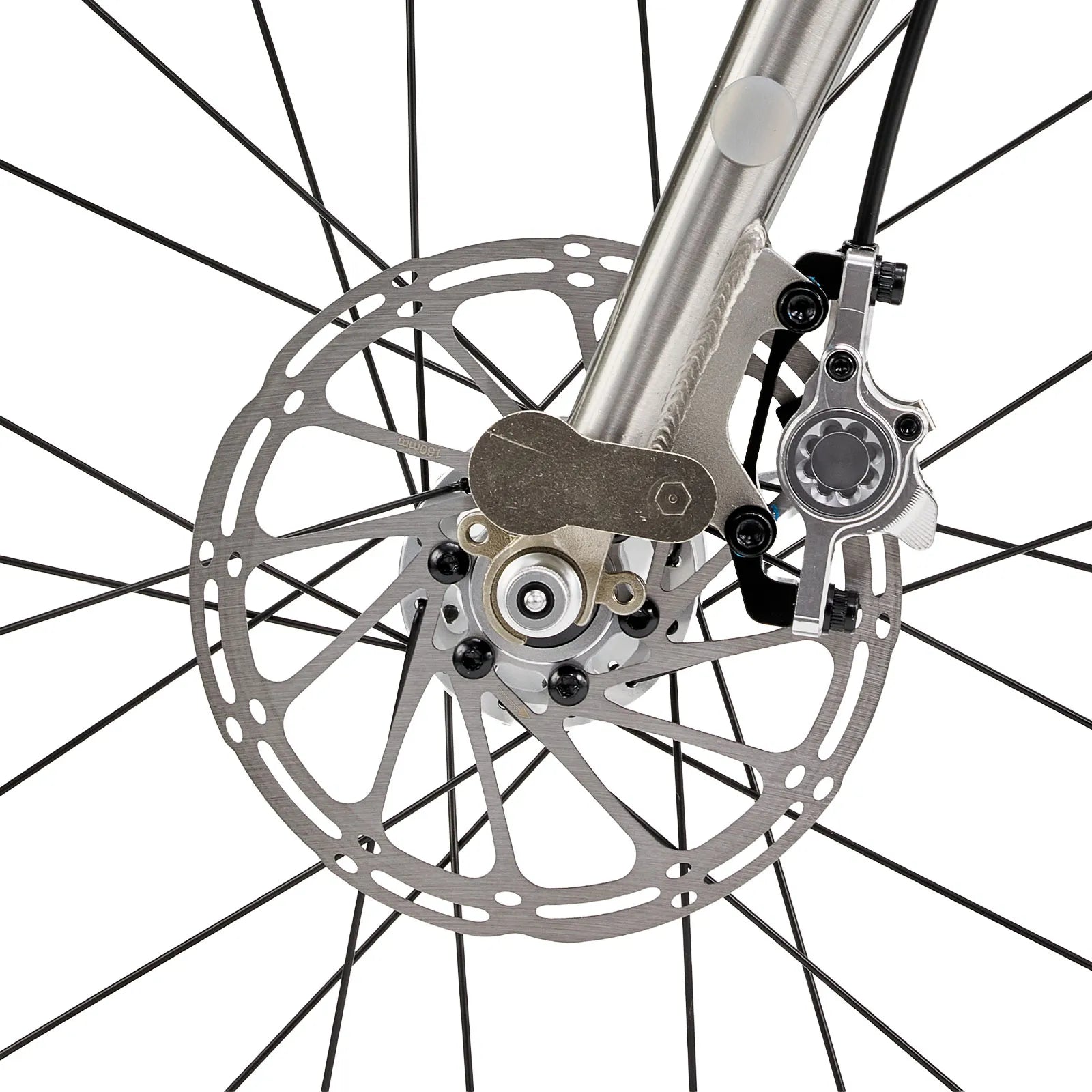 Rockbros Garvis 20 inch chromoly steel folding bike with 9-speed drivetrain.
#color_Raw Steel