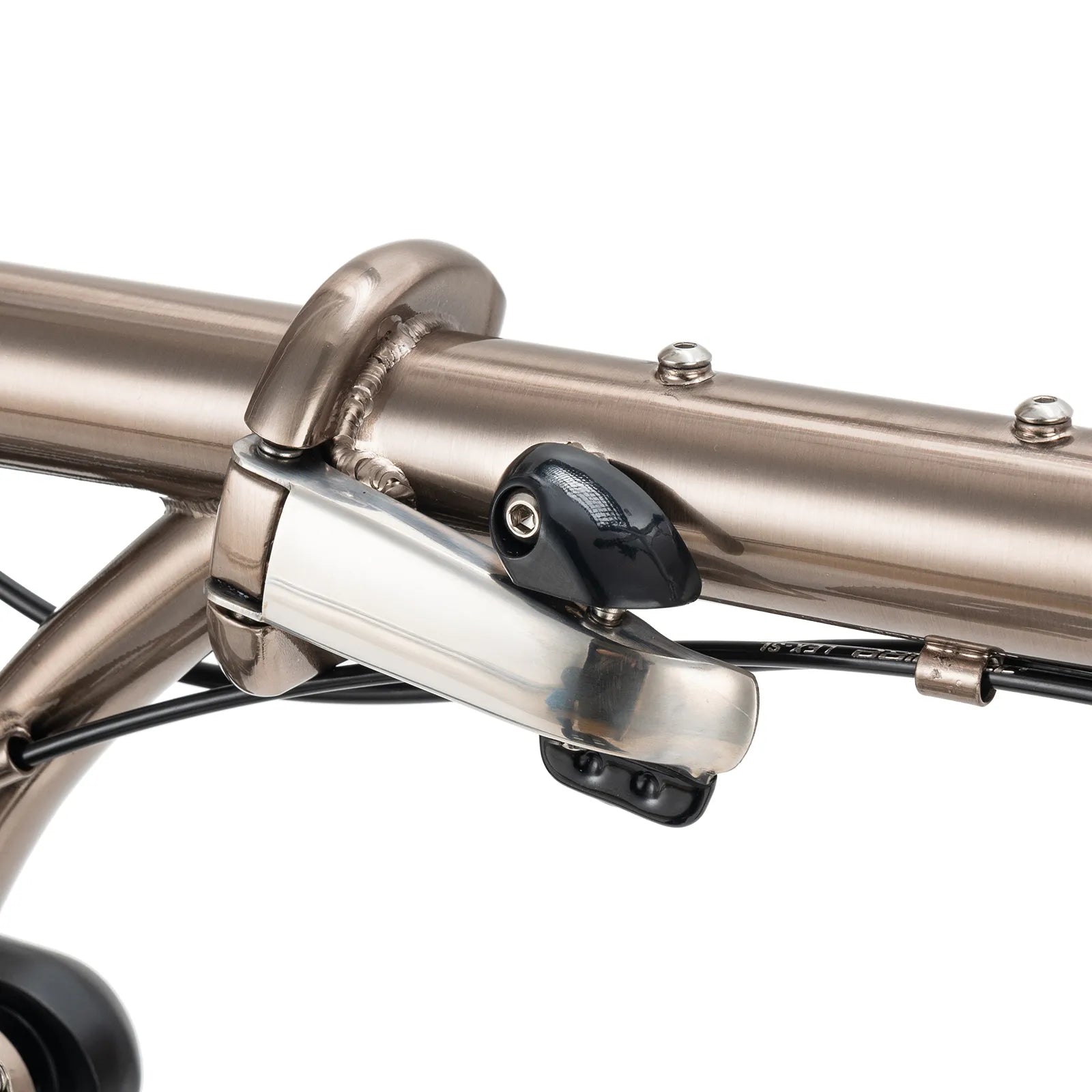 Rockbros Garvis 20 inch chromoly steel folding bike with 9-speed drivetrain.
#color_Matte Titanium