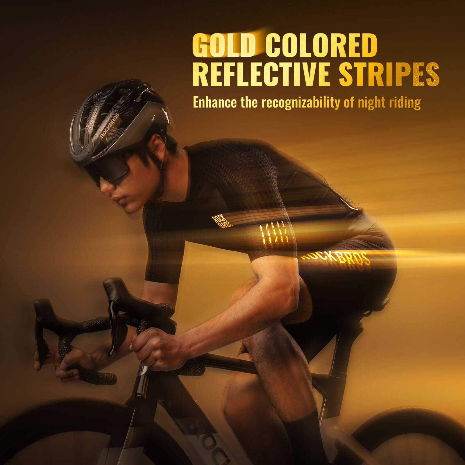 rockbros gold series short sleeve cycling jersey designed for summer rides, lightweight breathable bike jersey ideal for road cycling and training
#color_white