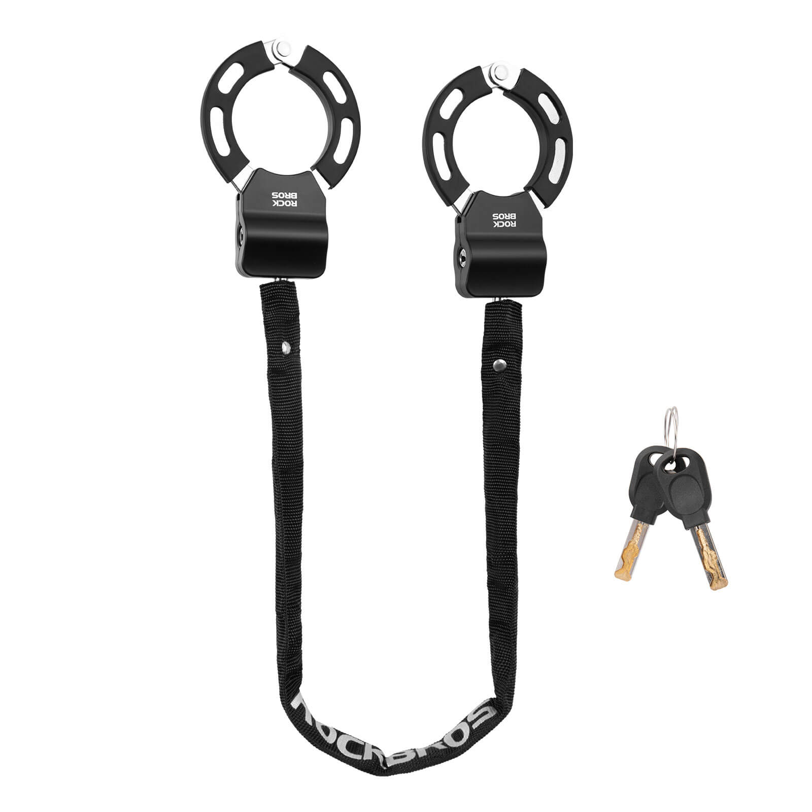 ROCKBROS Heavy Duty Bike Chain Lock - Anti-Theft Bicycle and Electric Scooter Lock with 2 Keys, 3.2ft Wear-Resistant Steel Chain.