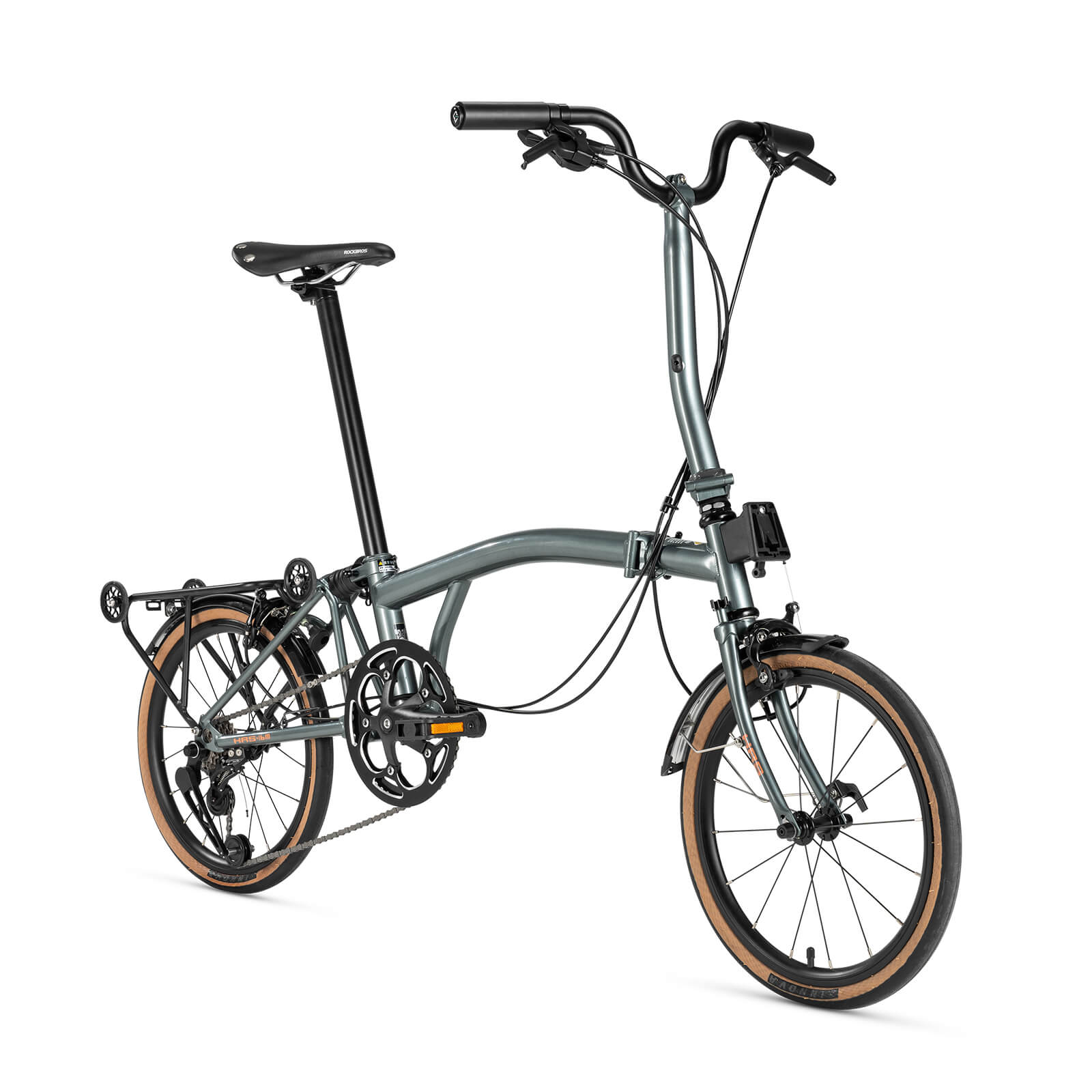 ROCKBROS 16 inch folding bicycle for urban commuting.
#color_steel blue