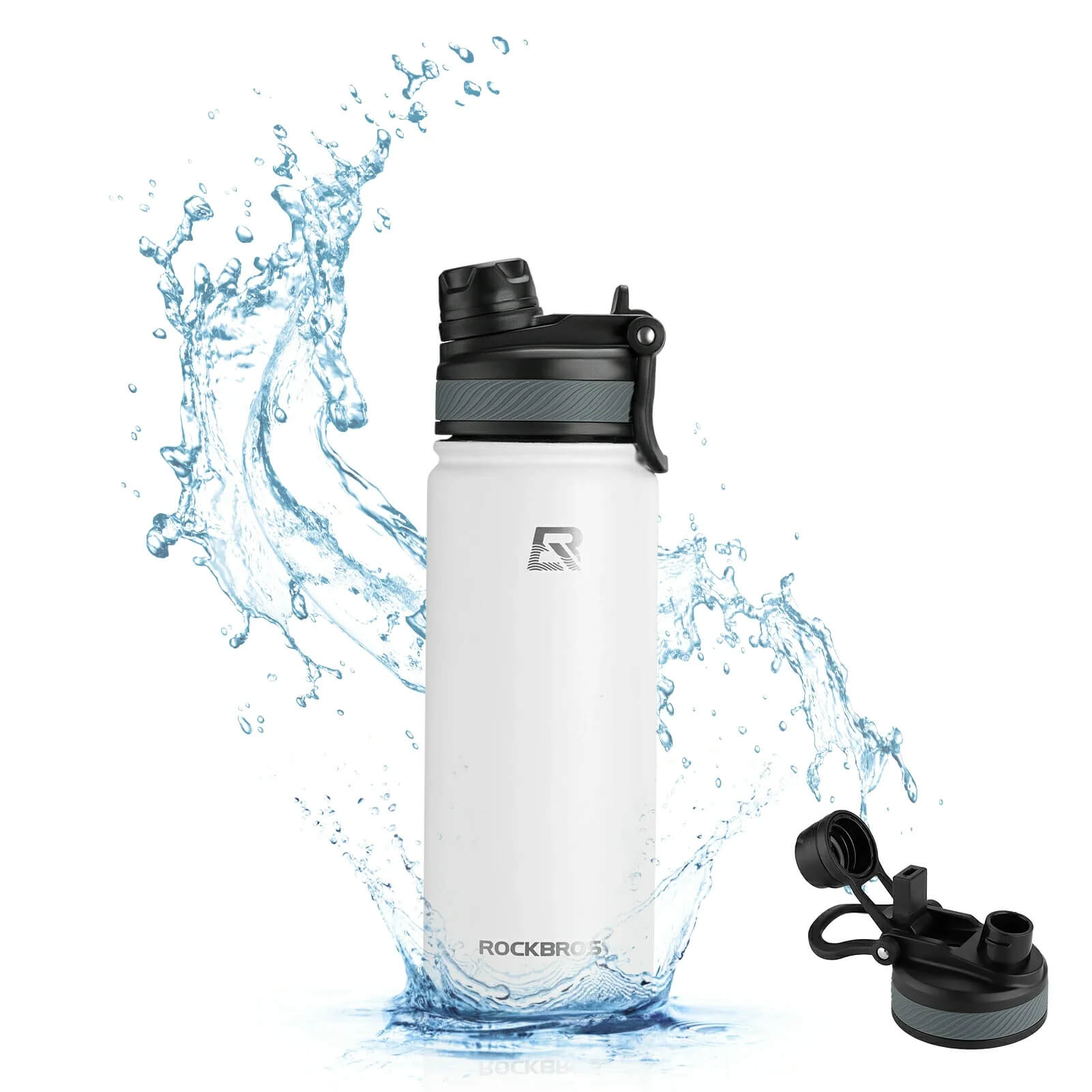 rockbros insulated cycling water bottle stainless steel bpa free.
#options_White 550ml