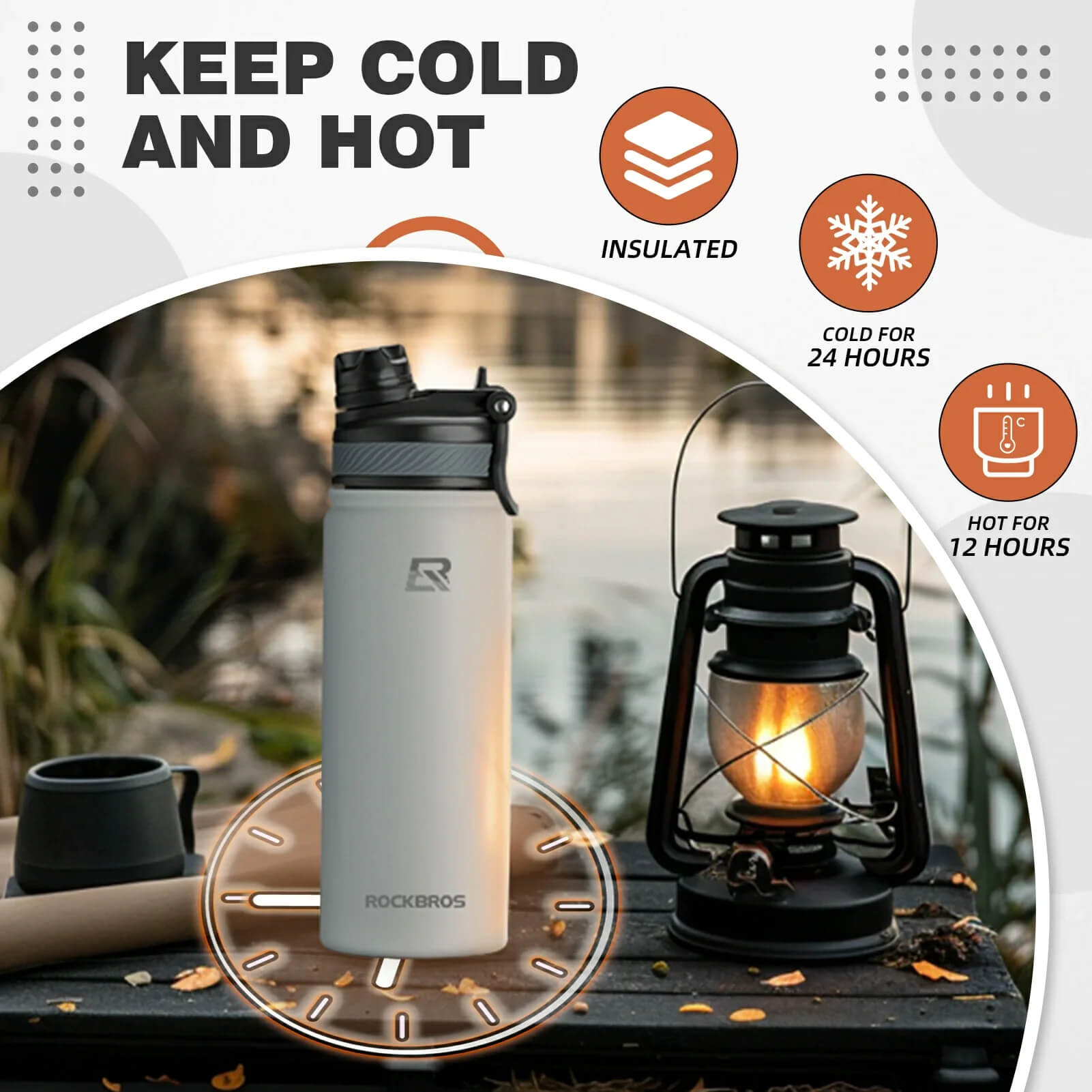 rockbros insulated cycling water bottle stainless steel bpa free.
#options_White 550ml