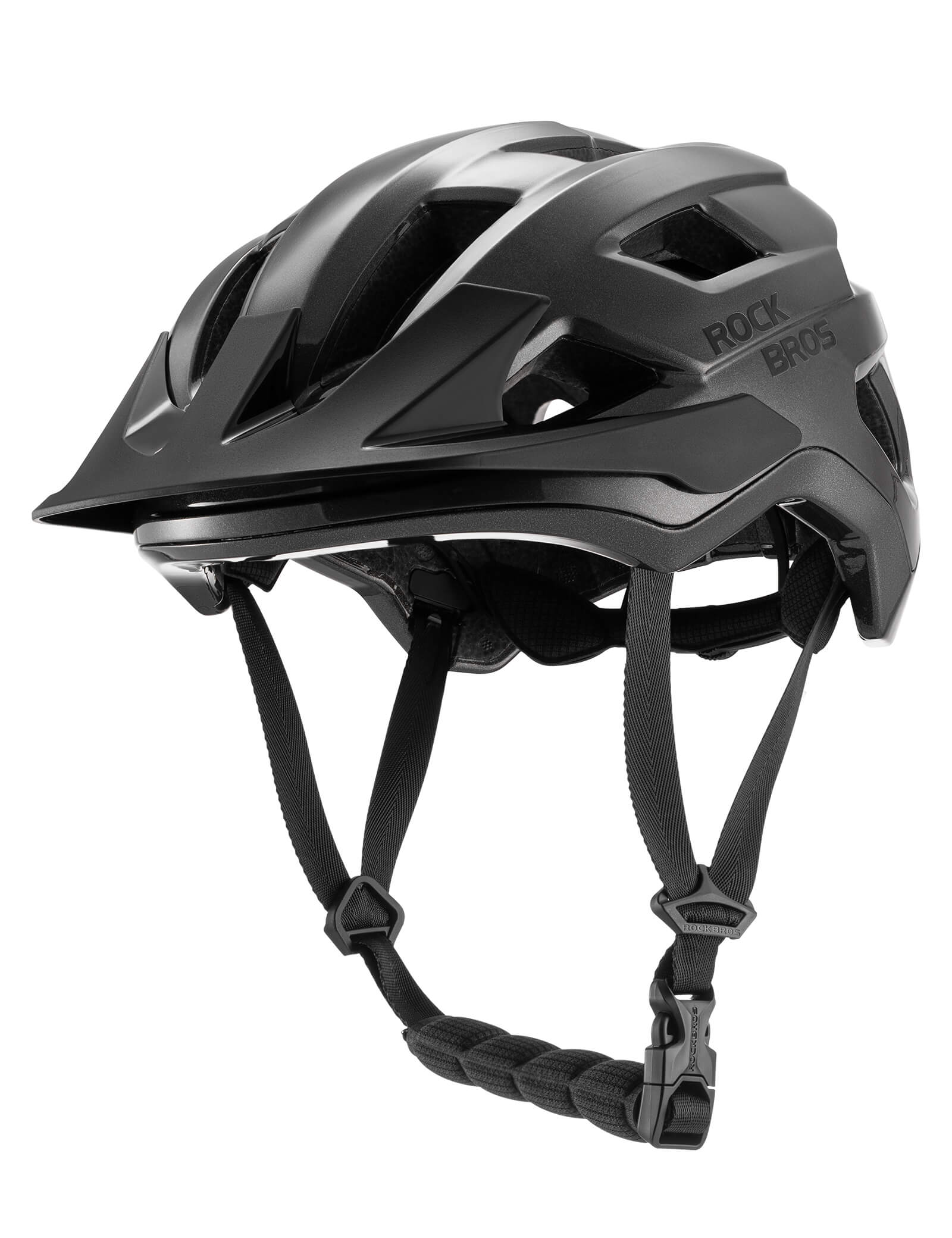 rockbros kickstart teen bike helmet all round protection for cycling skating and scooter.
#color_titanium