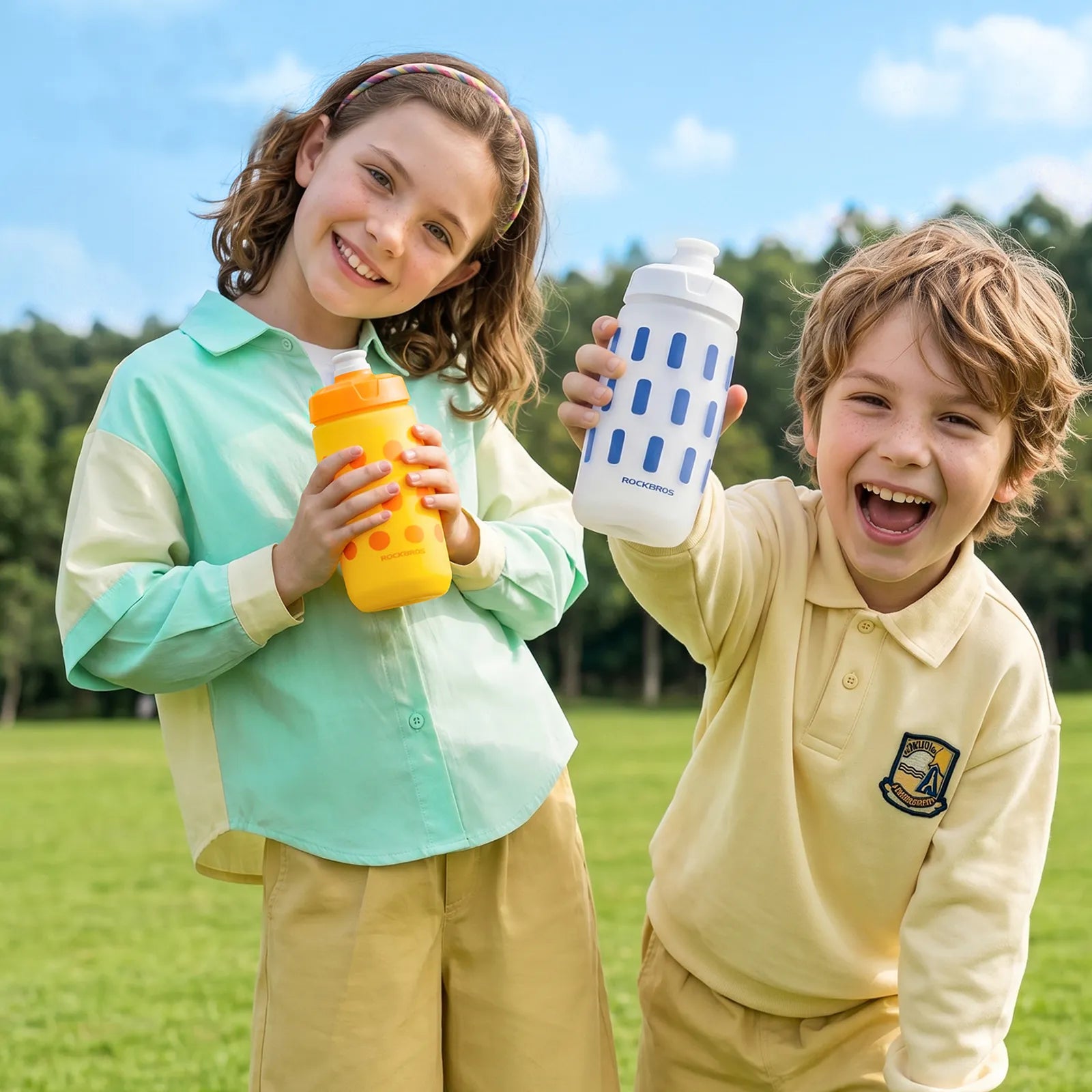 ROCKBROS Kids Bike Water Bottle Available in Multiple Colours.
#options_Creamy Cloud