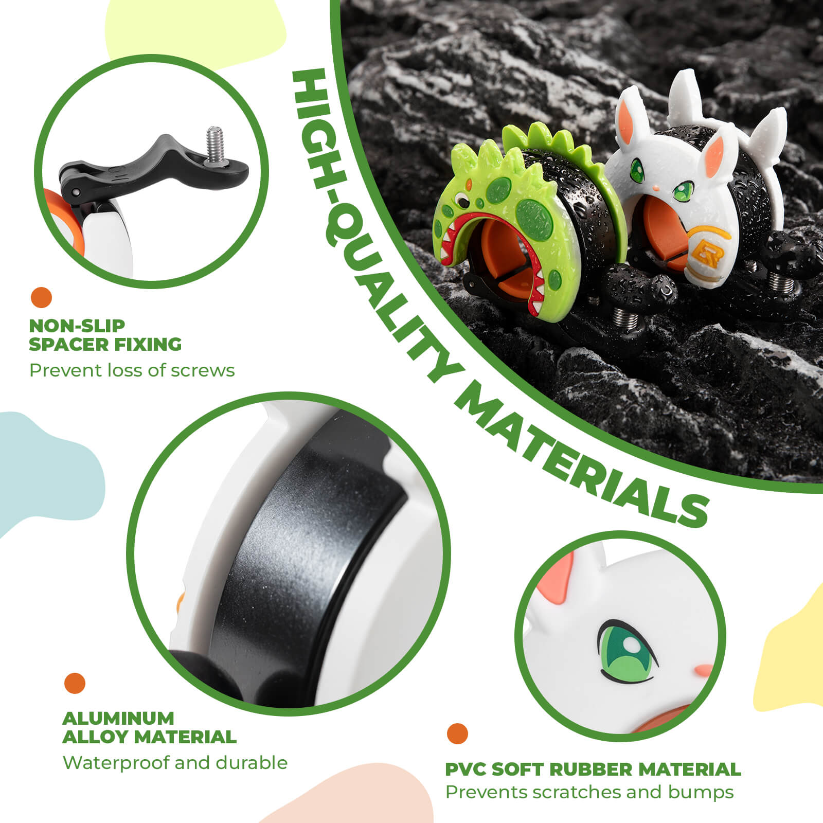 rockbros kids cartoon bike bell for children’s bikes.
#option_rabbit
