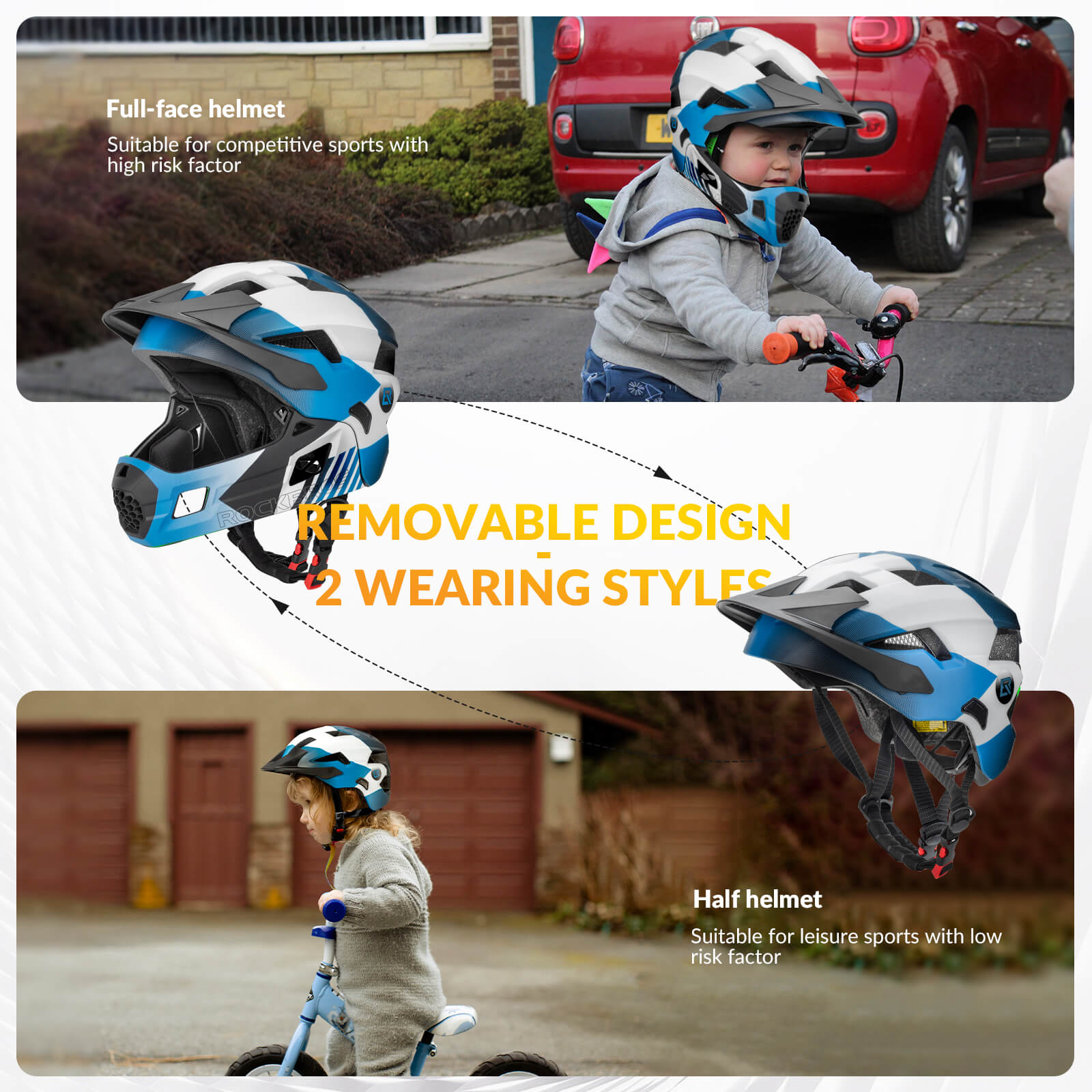 rockbros kids helmet TS-61 with impact protection and comfort padding
#color_blue