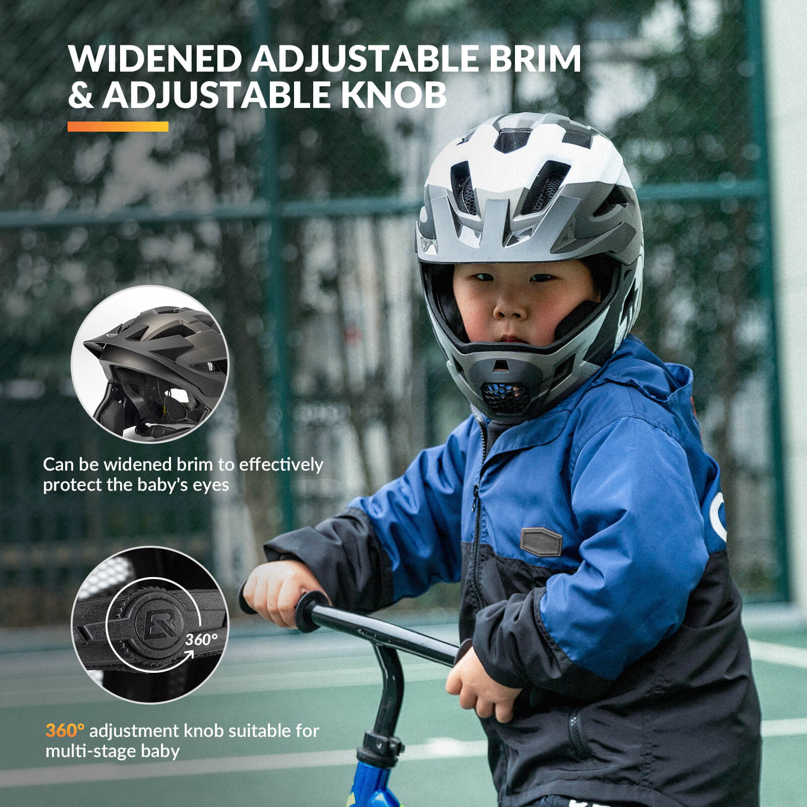 rockbros kids helmet TS-61 with impact protection and comfort padding
#color_white