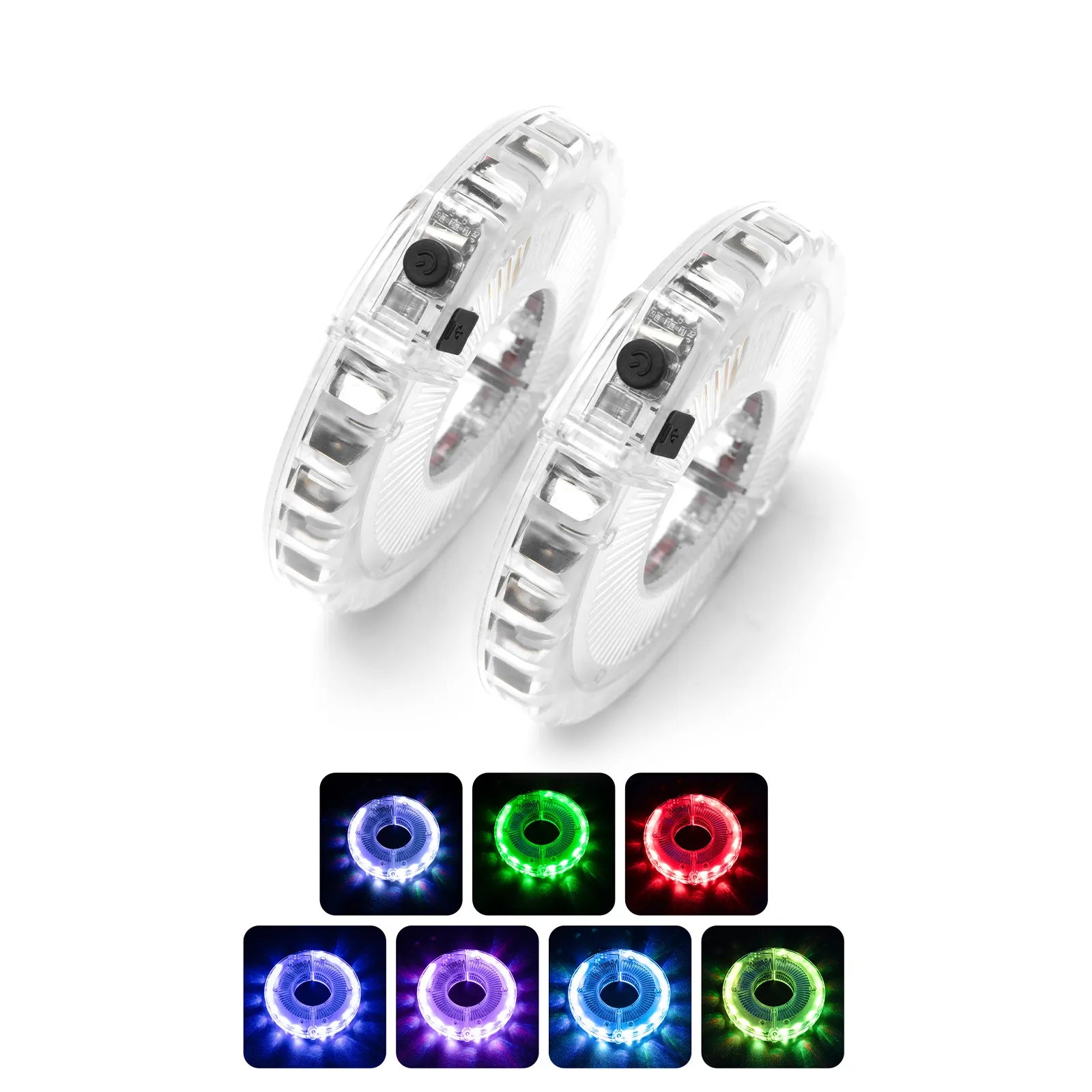 ROCKBROS rechargeable LED bicycle hub lights for road and mountain bike tyres.
#options_Mountain Bike (2-Pack)