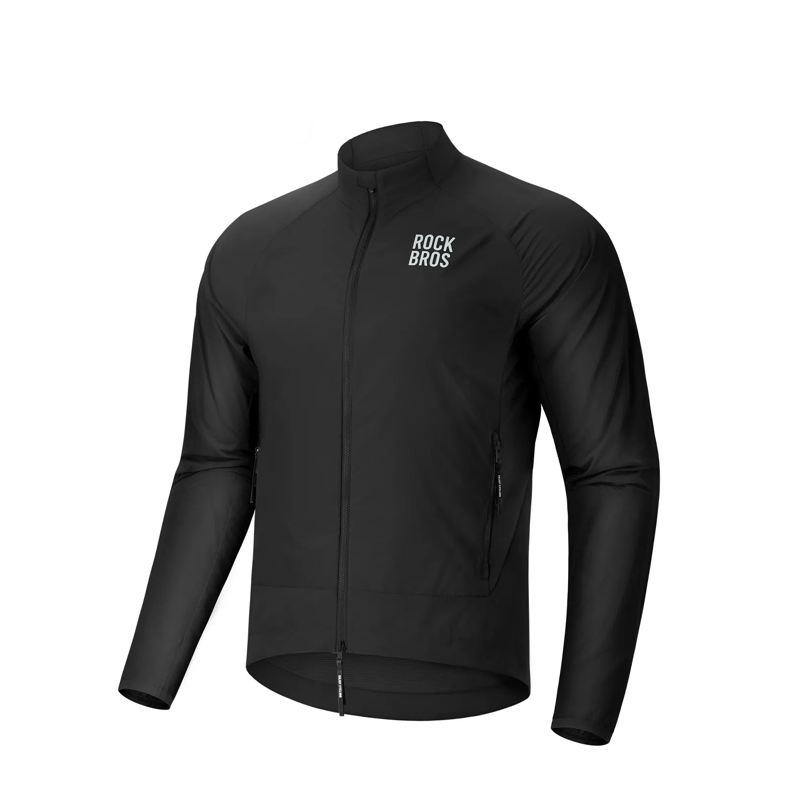 Rockbros lightweight packable cycling wind jacket for men and women.
#color_black