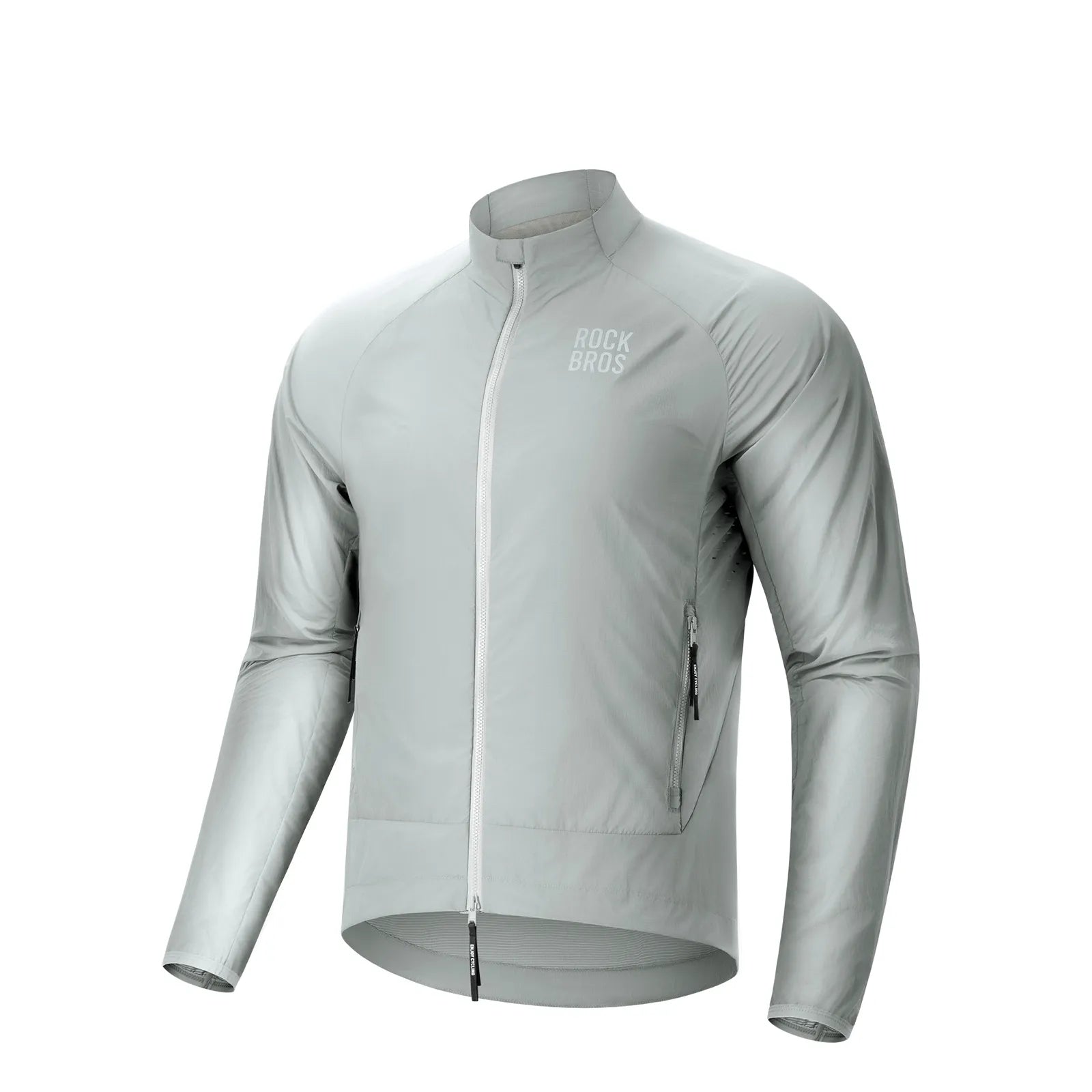 Rockbros lightweight packable cycling wind jacket for men and women.
#color_white