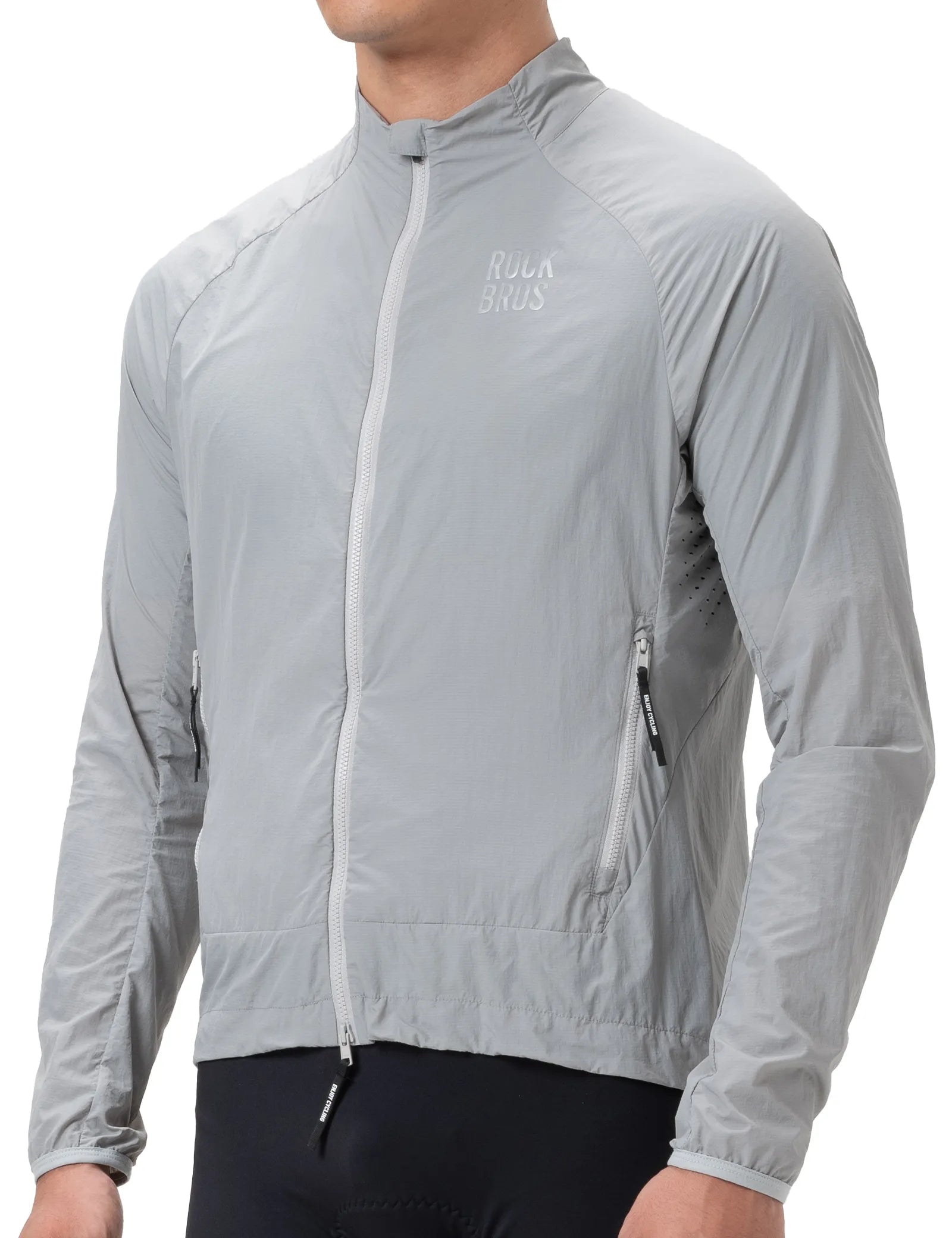 Rockbros lightweight packable cycling wind jacket for men and women.
#color_white