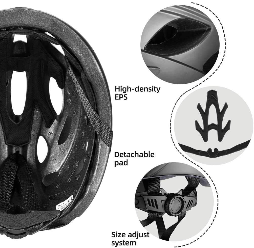 rockbros magnetic goggles cycling helmet for road and mountain biking.
#color_blueviolet