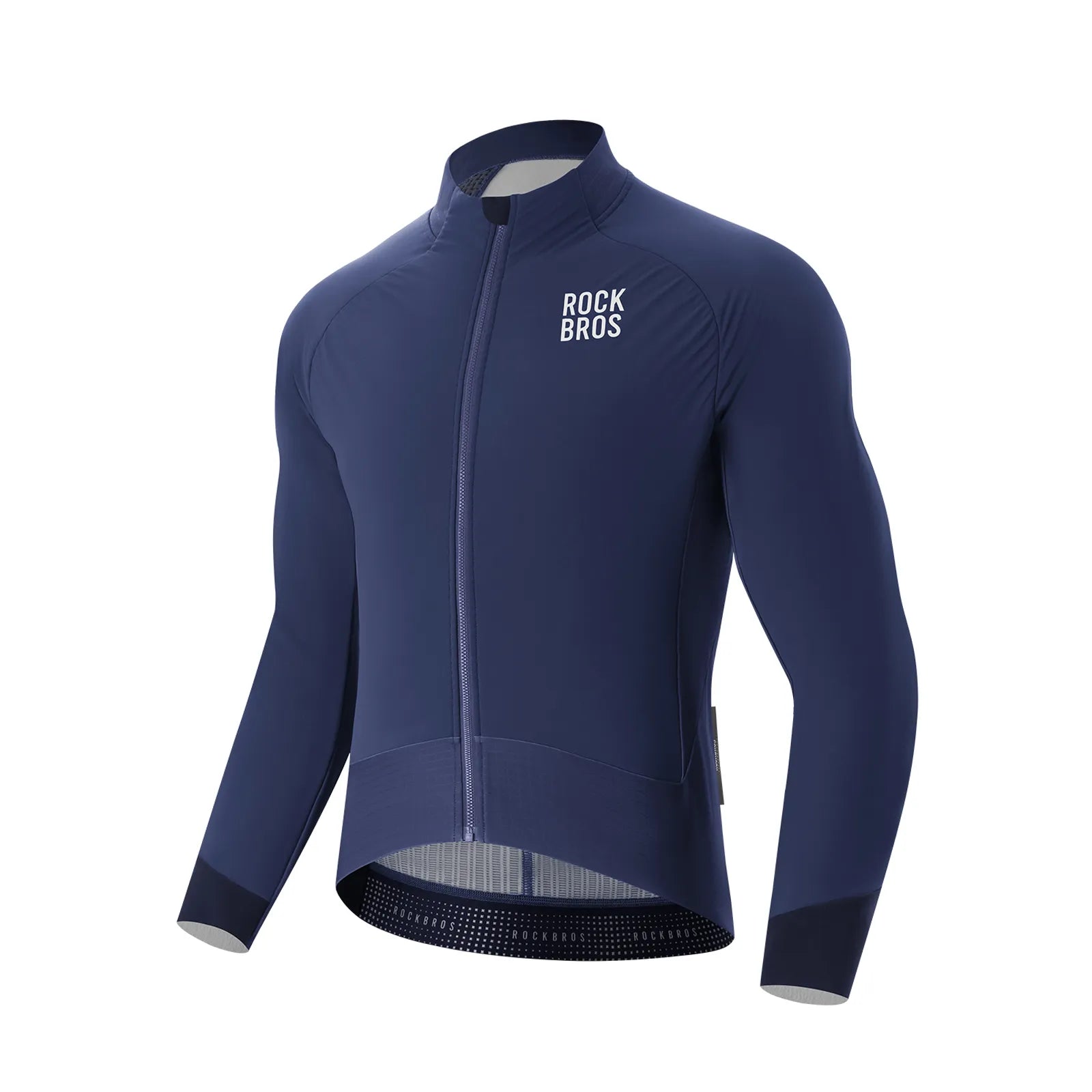 ROCKBROS Men's Outdoor Cycling Jacket with High-Visibility Reflective Strips.
#color_navy