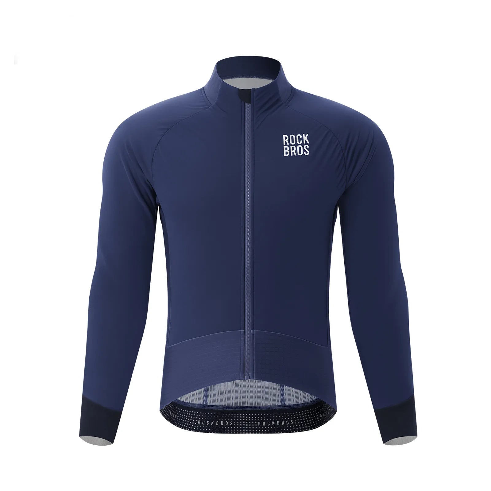 ROCKBROS Men's Outdoor Cycling Jacket with High-Visibility Reflective Strips.
#color_navy