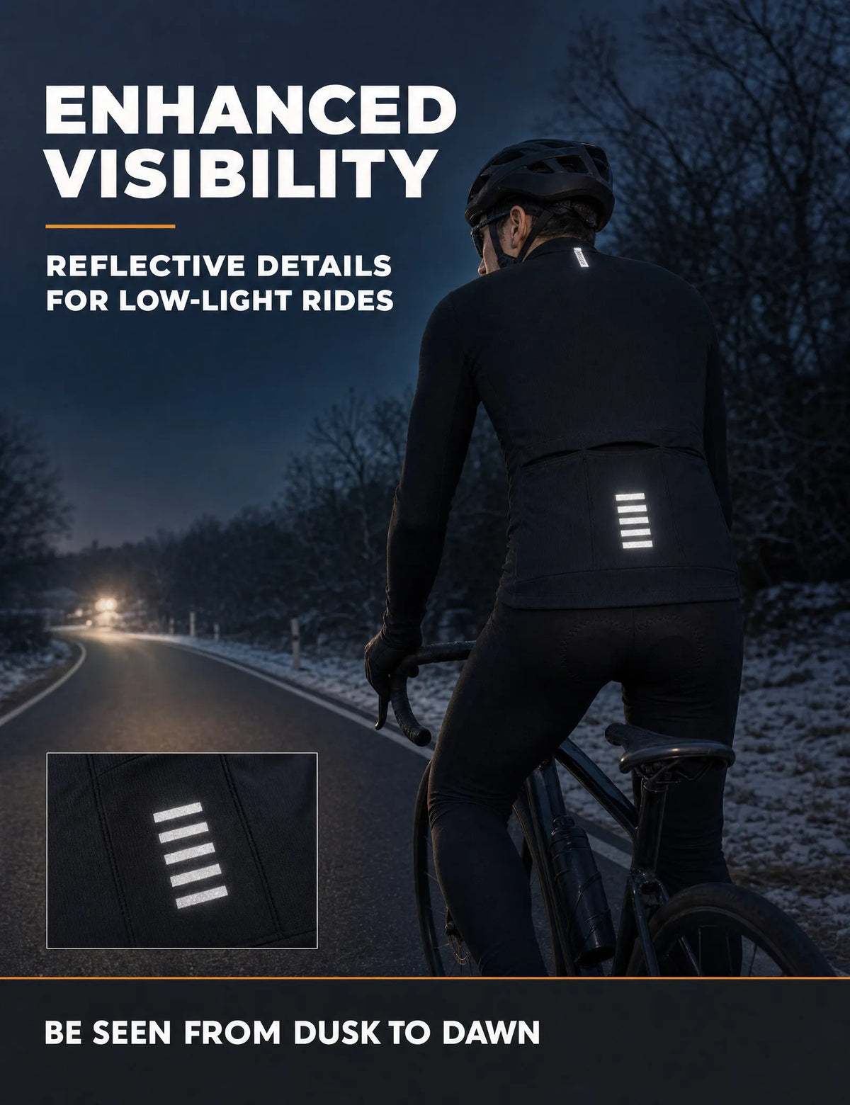 ROCKBROS thermal long sleeve cycling jersey winter cycling