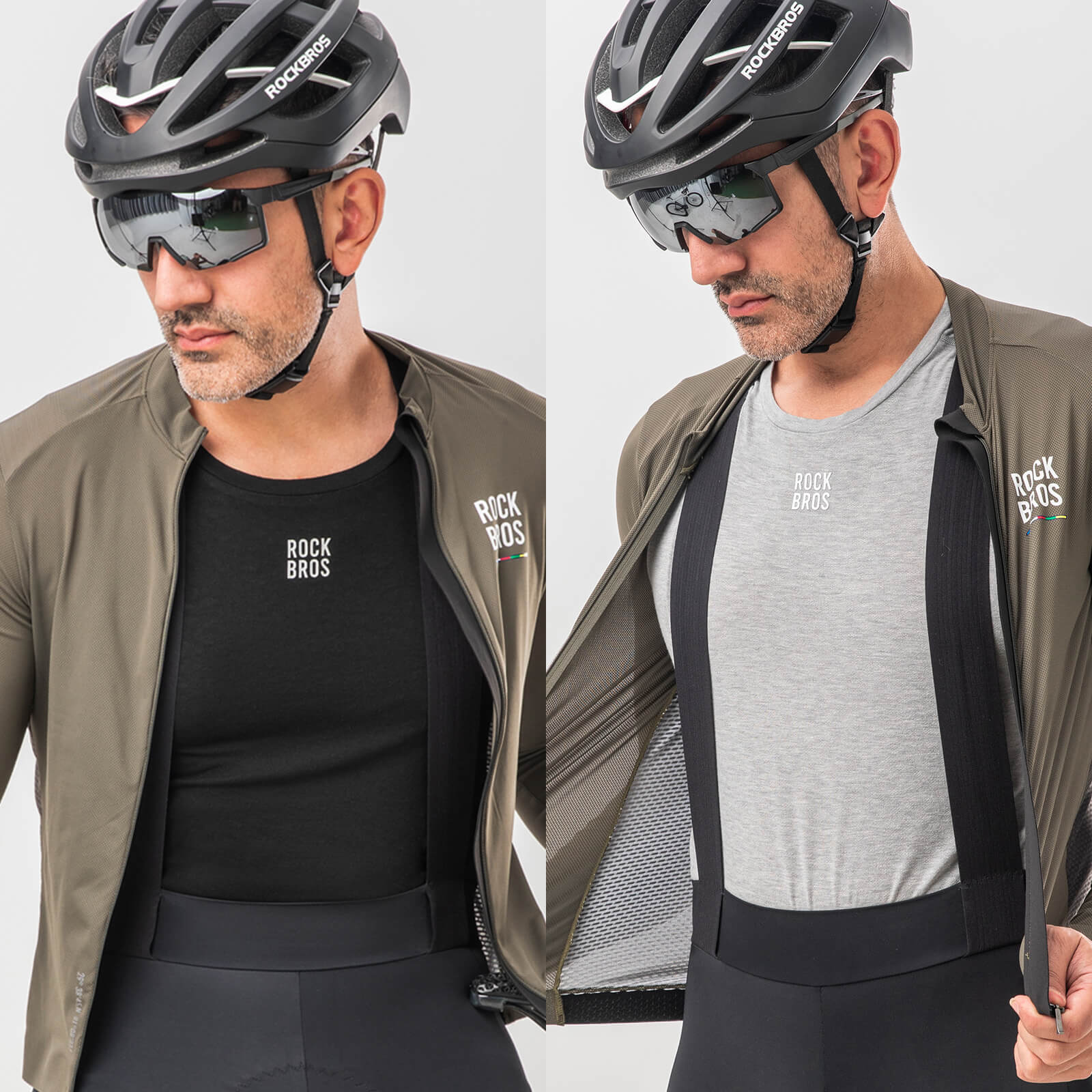 rockbros sleeveless merino thermal vest for hiking and travel
#color_black