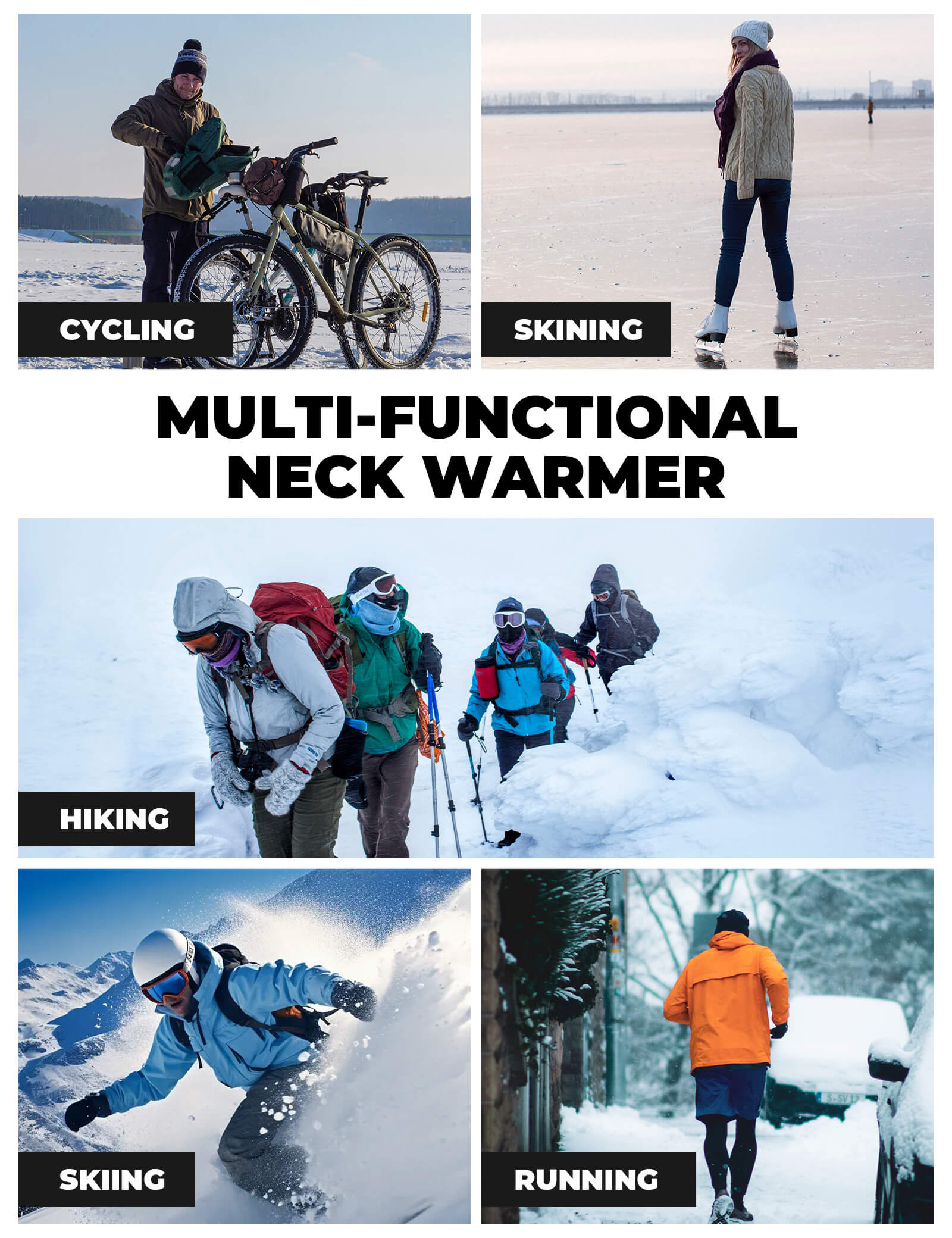 ROCKBROS Merino Wool Tencel Face Mask for Winter Outdoor Sports.
#color_deep green