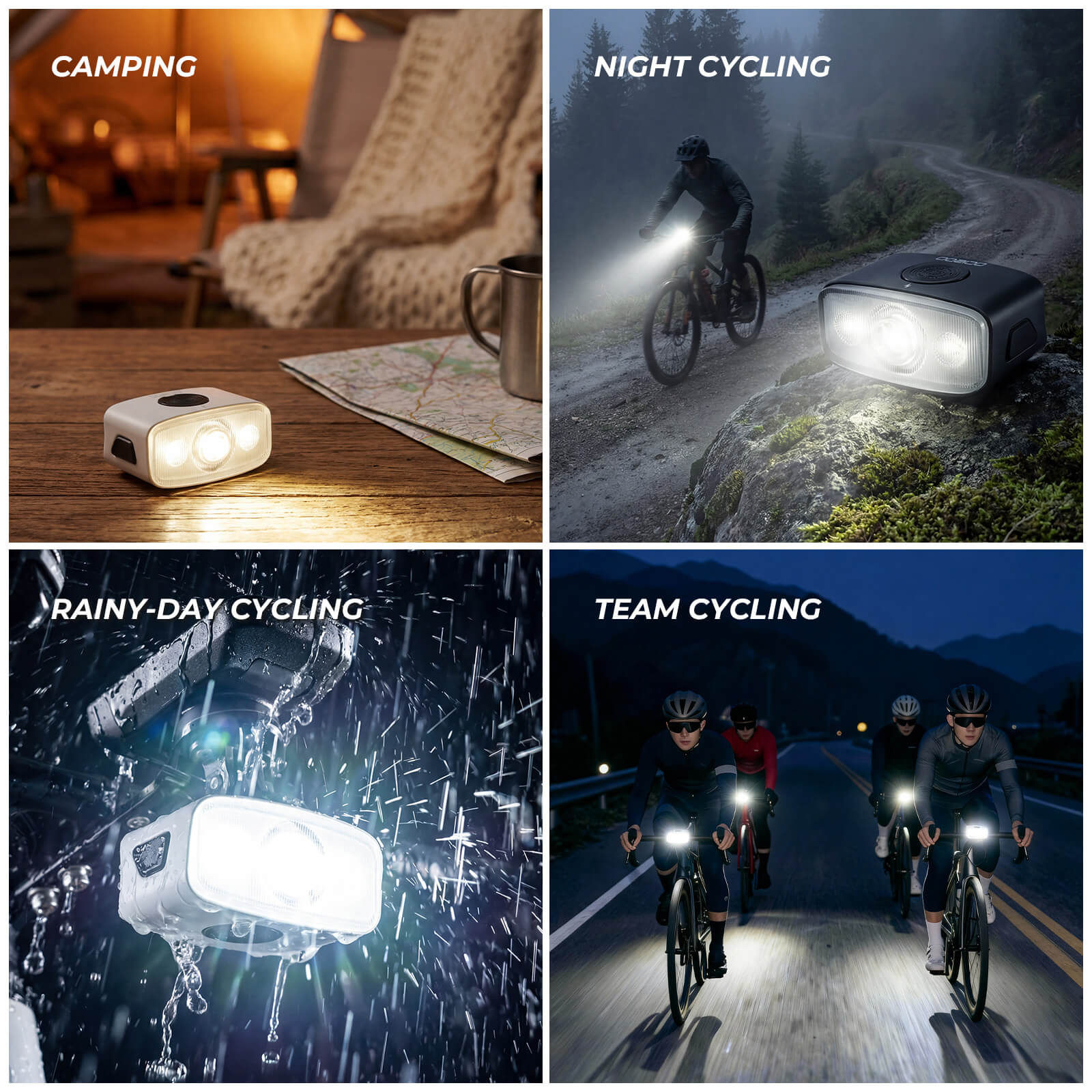 ROCKBROS Mini Bike Front Light - Ultra Bright LED Safety Torch for Night Riding.
#color_white