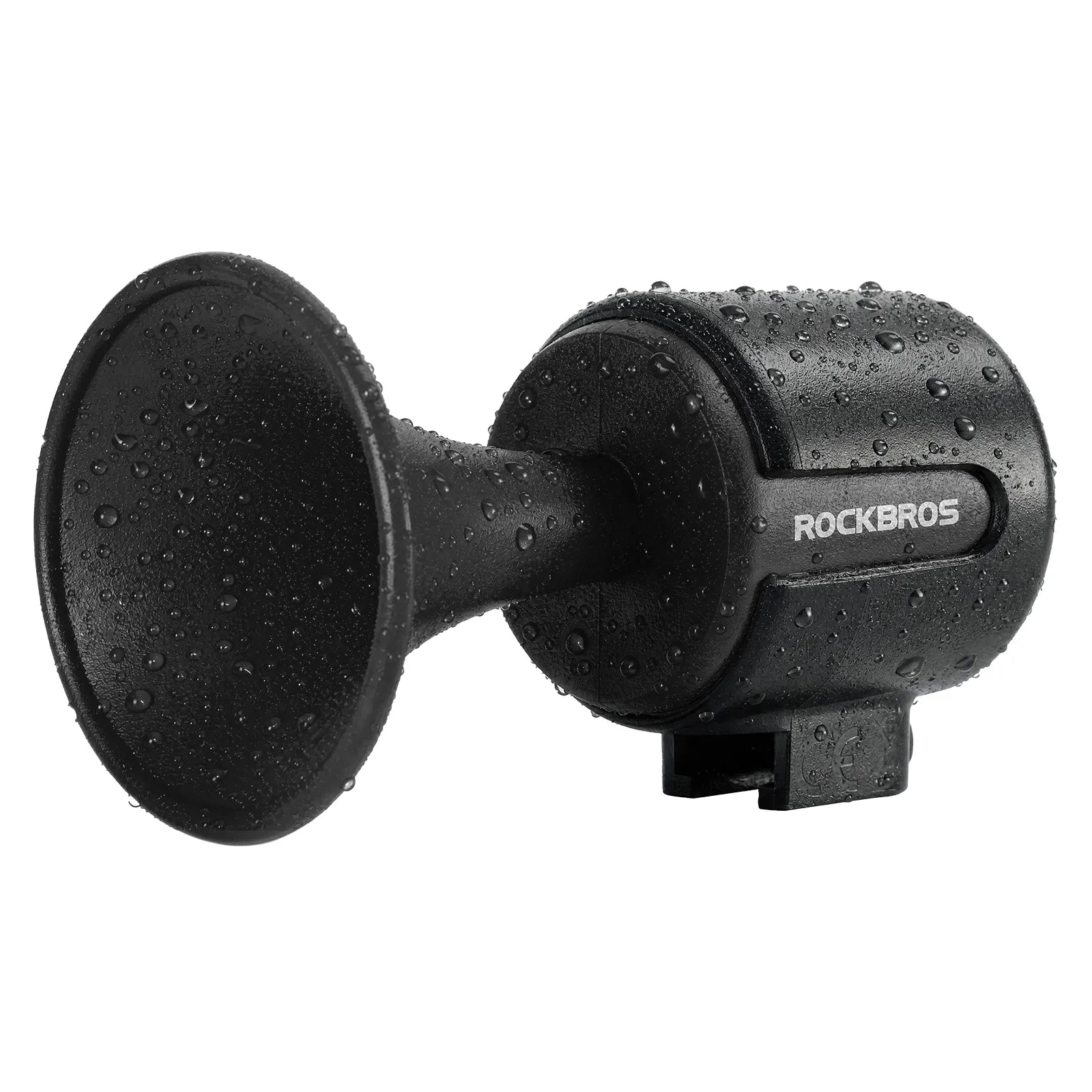 Compact and lightweight design of Rockbros electronic bicycle bell.
#color_black