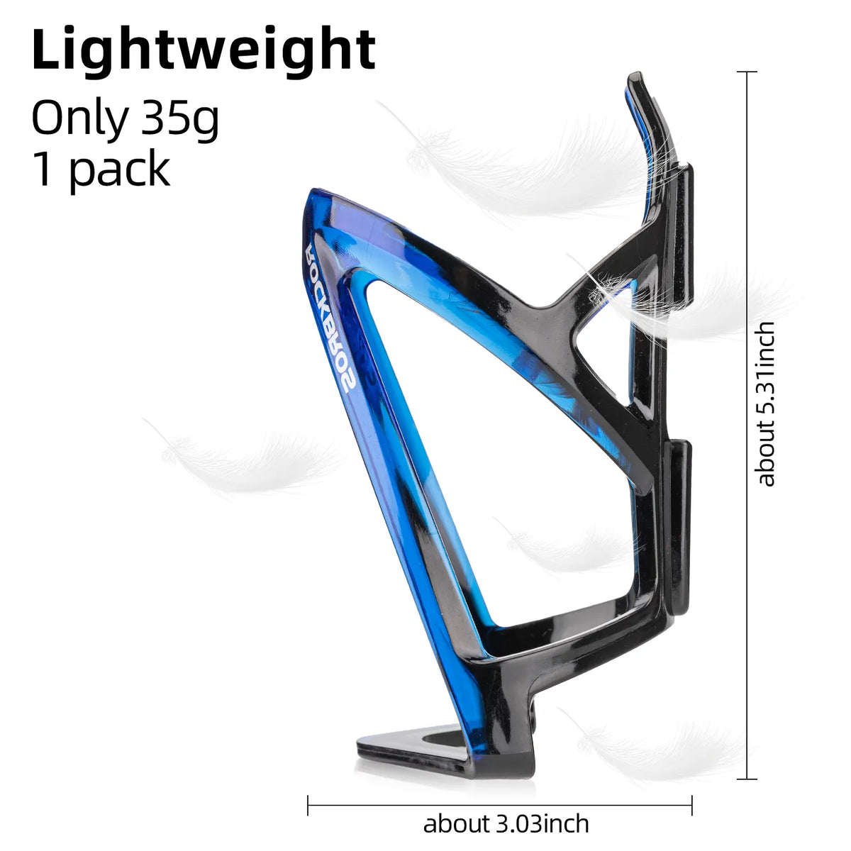ROCKBROS MTB bike bottle cage with gradient PC design.
#colour_blue