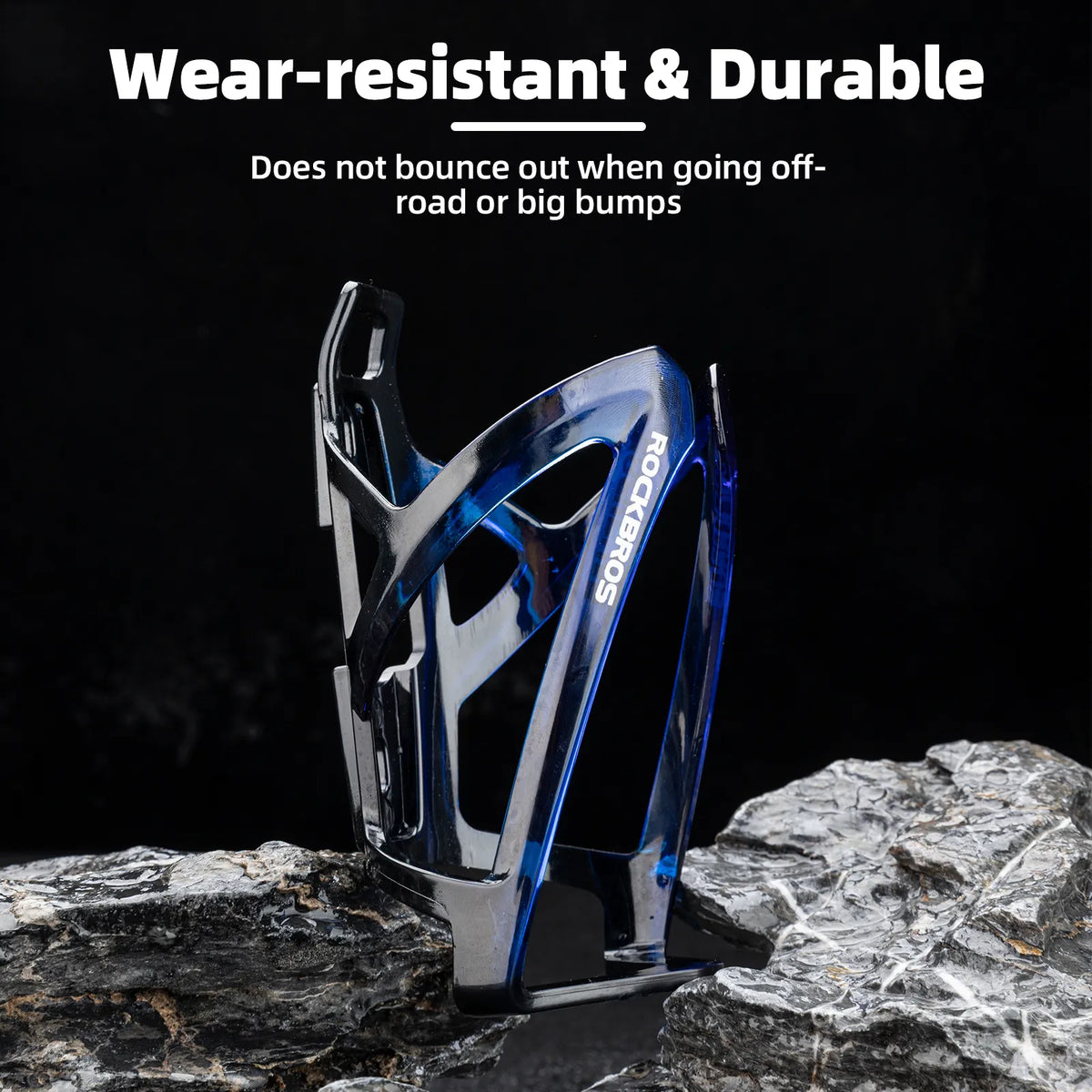 ROCKBROS MTB bike bottle cage with gradient PC design.
#colour_blue