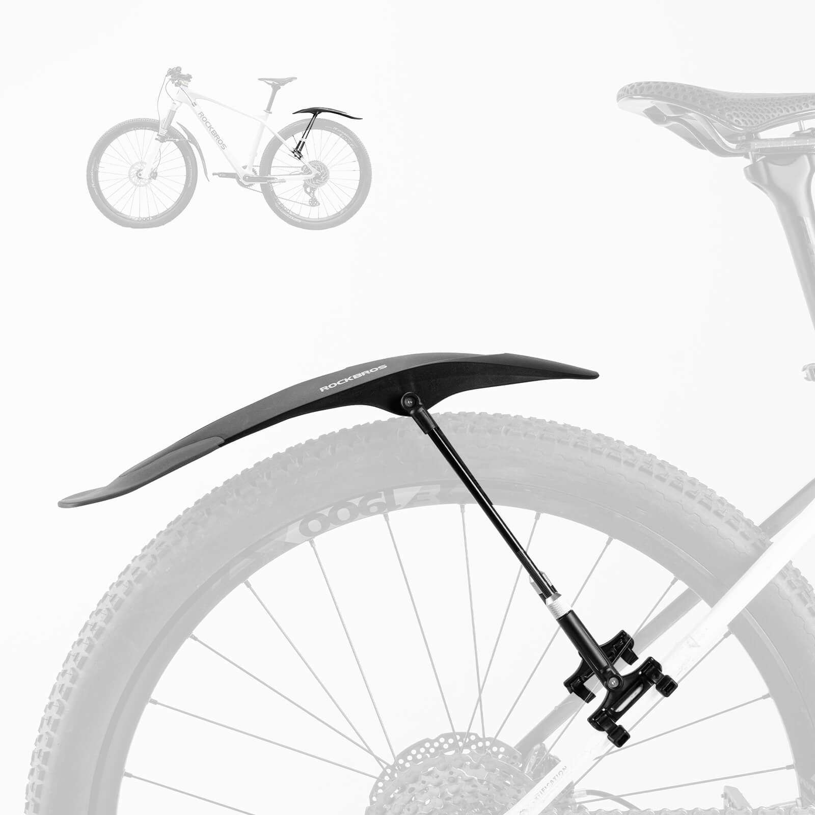 ROCKBROS Mountain Bike Mudguards Set, Adjustable Front and Rear Fenders for 26-29 inch MTB
#options_Rear Fender