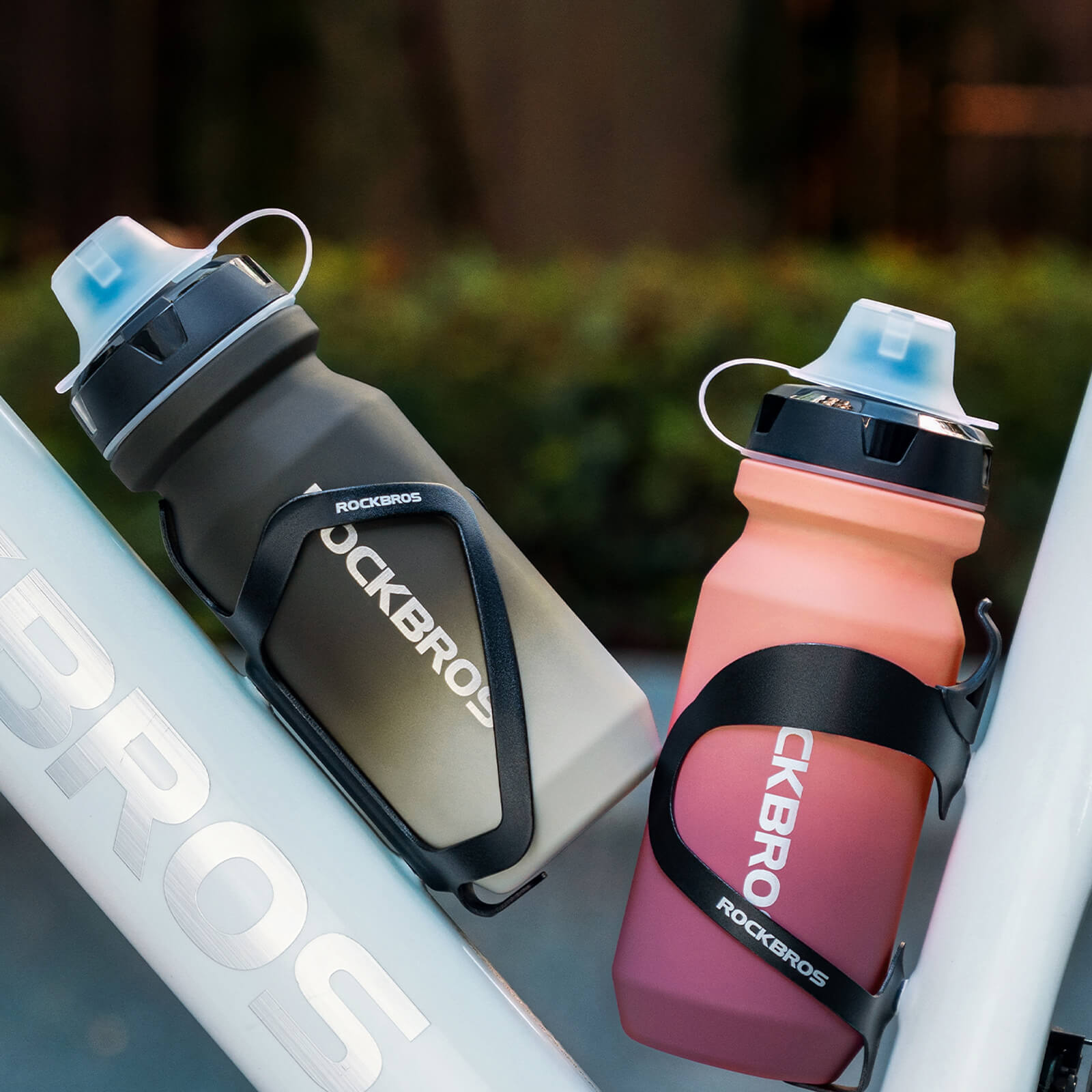 rockbros stainless steel naturesip water bottle 600ml for daily hydration
#color_pink