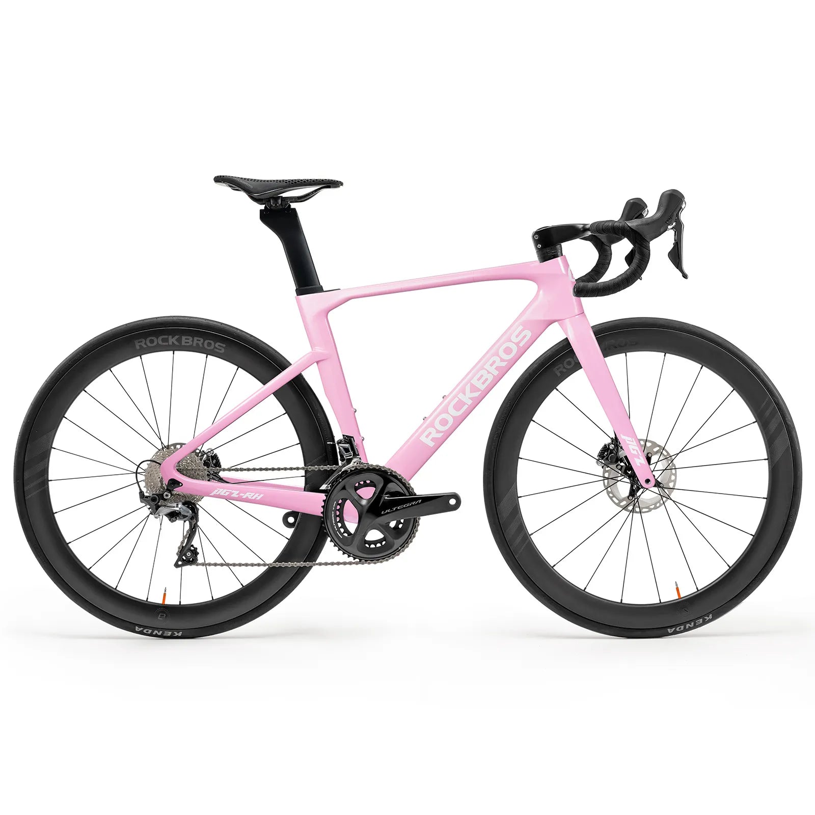 ROCKBROS PGZ lightweight carbon road bike in pink for performance road cycling.
#kits_Shimano R8020 kit