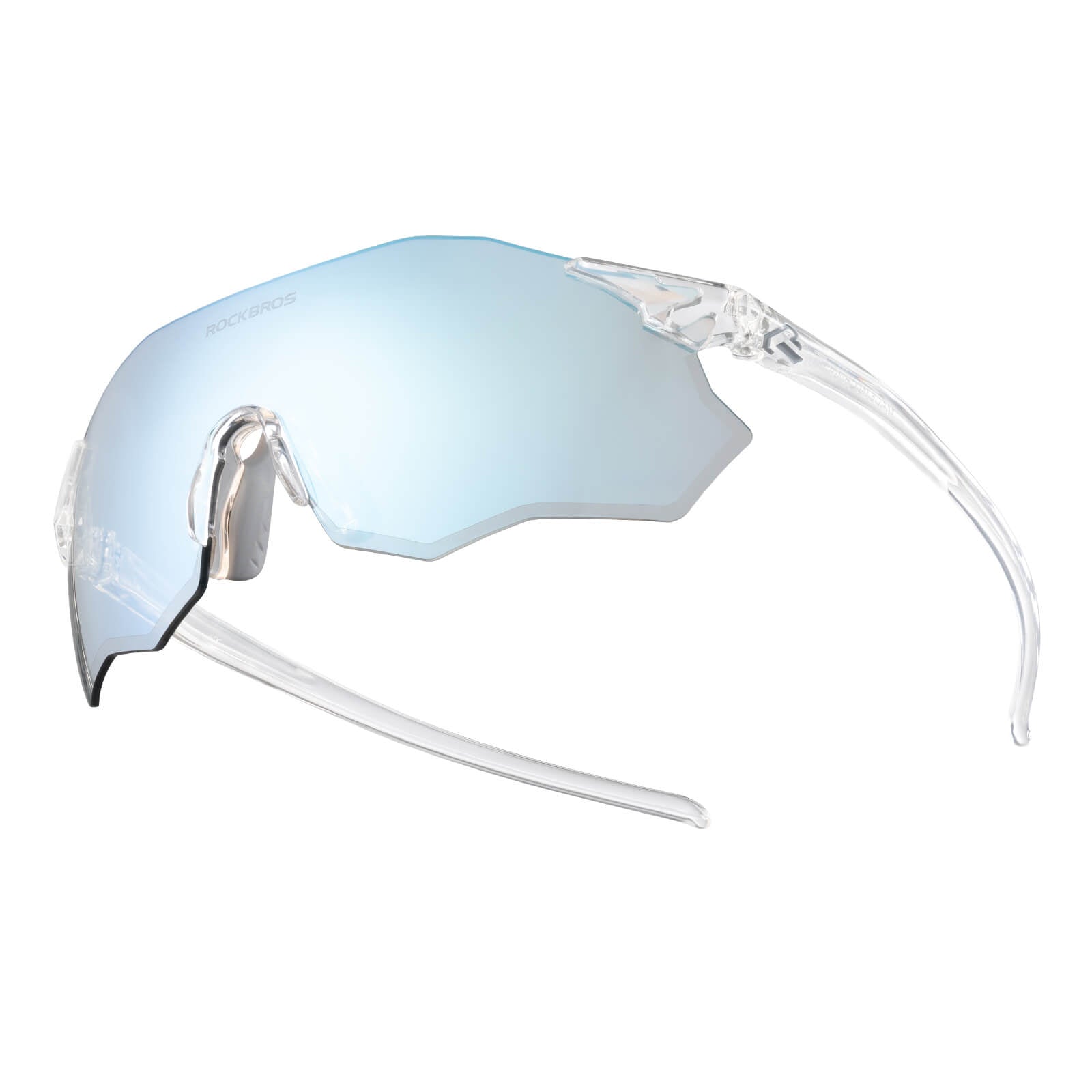 rockbros photochromic cycling glasses uv400 protection tr90 lightweight frame for outdoor riding
#color_Transparent Blue (photochromic )
