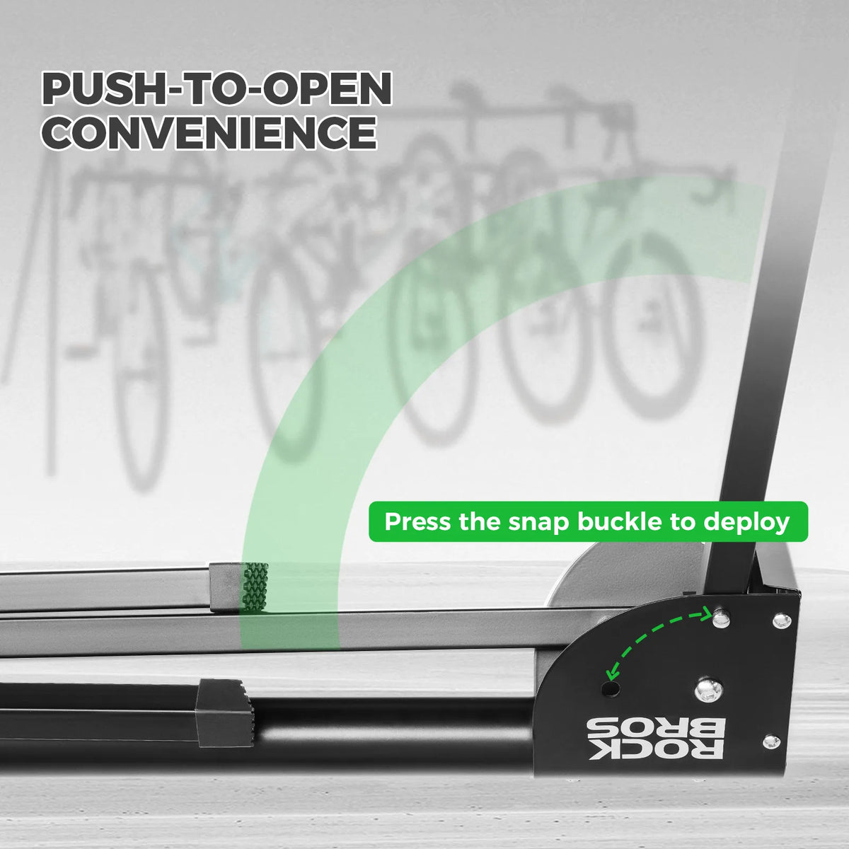 ROCKBROS foldable bike stand with space-saving design