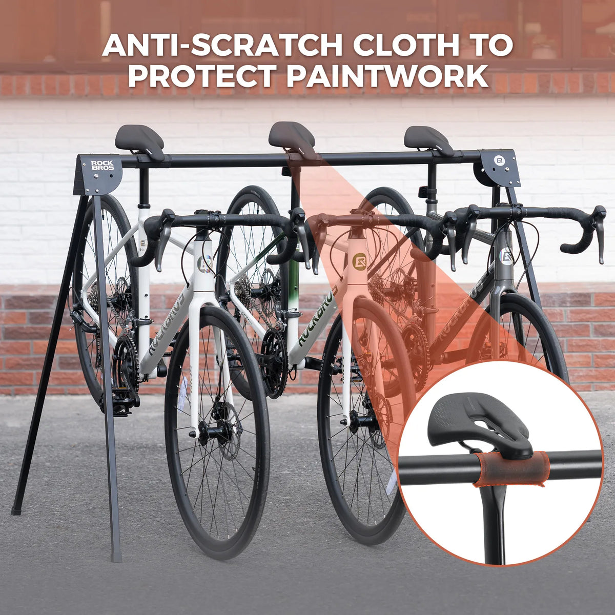 ROCKBROS foldable bike stand with space-saving design
