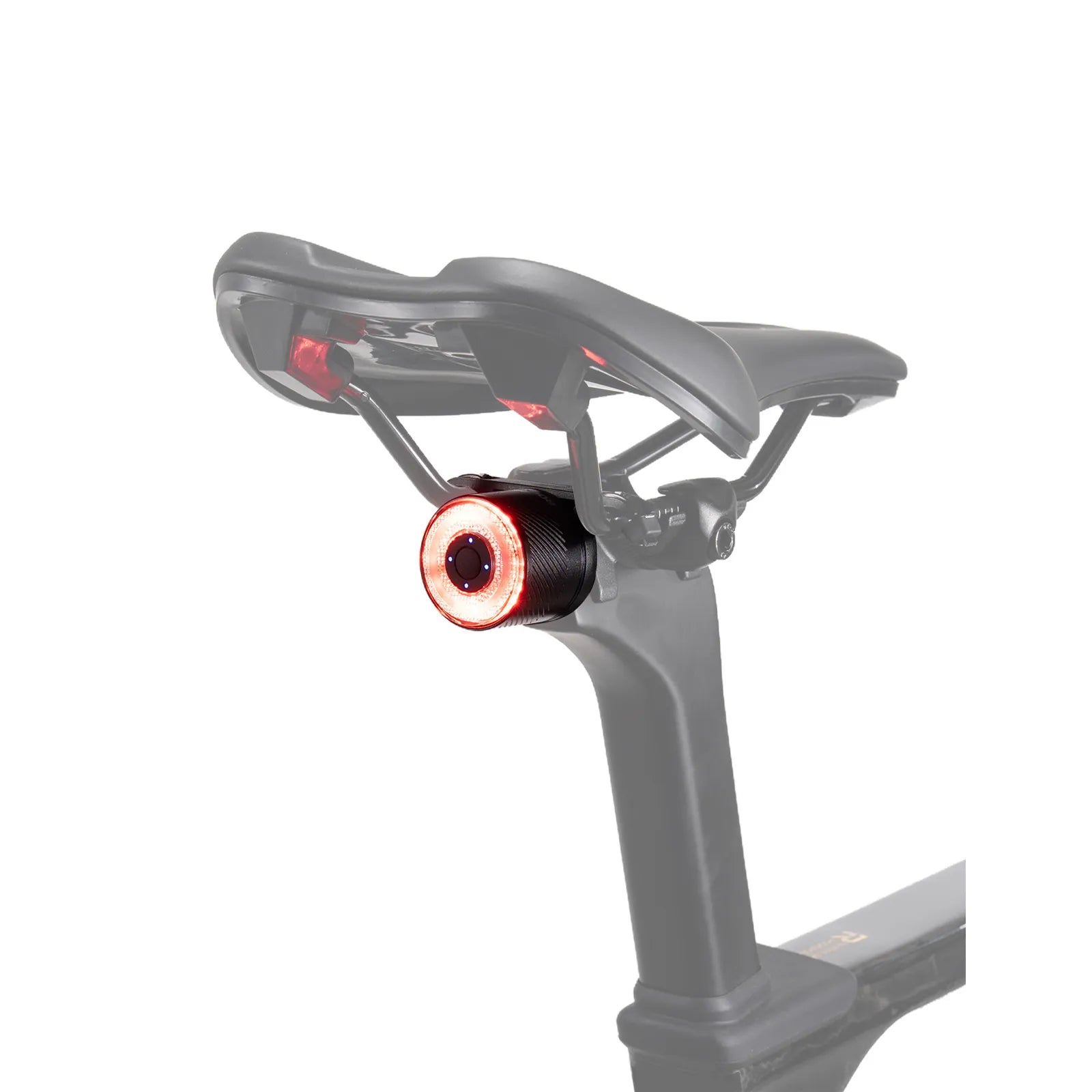 Close-up of ROCKBROS Q1 Ultra Aluminium Bike Tail Light with Smart Vibration Sensor