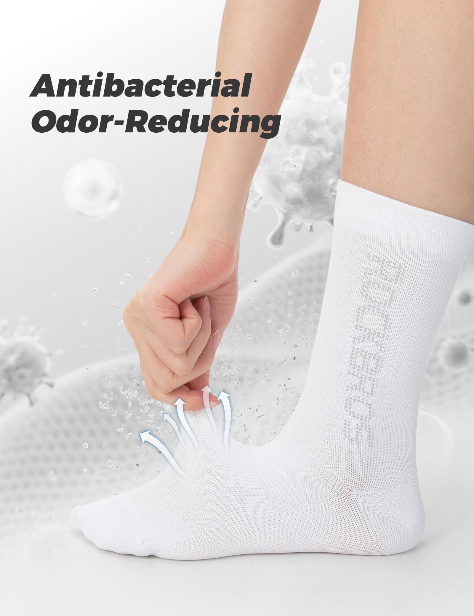ROCKBROS reflective breathable cycling socks for road cycling.
#color_black