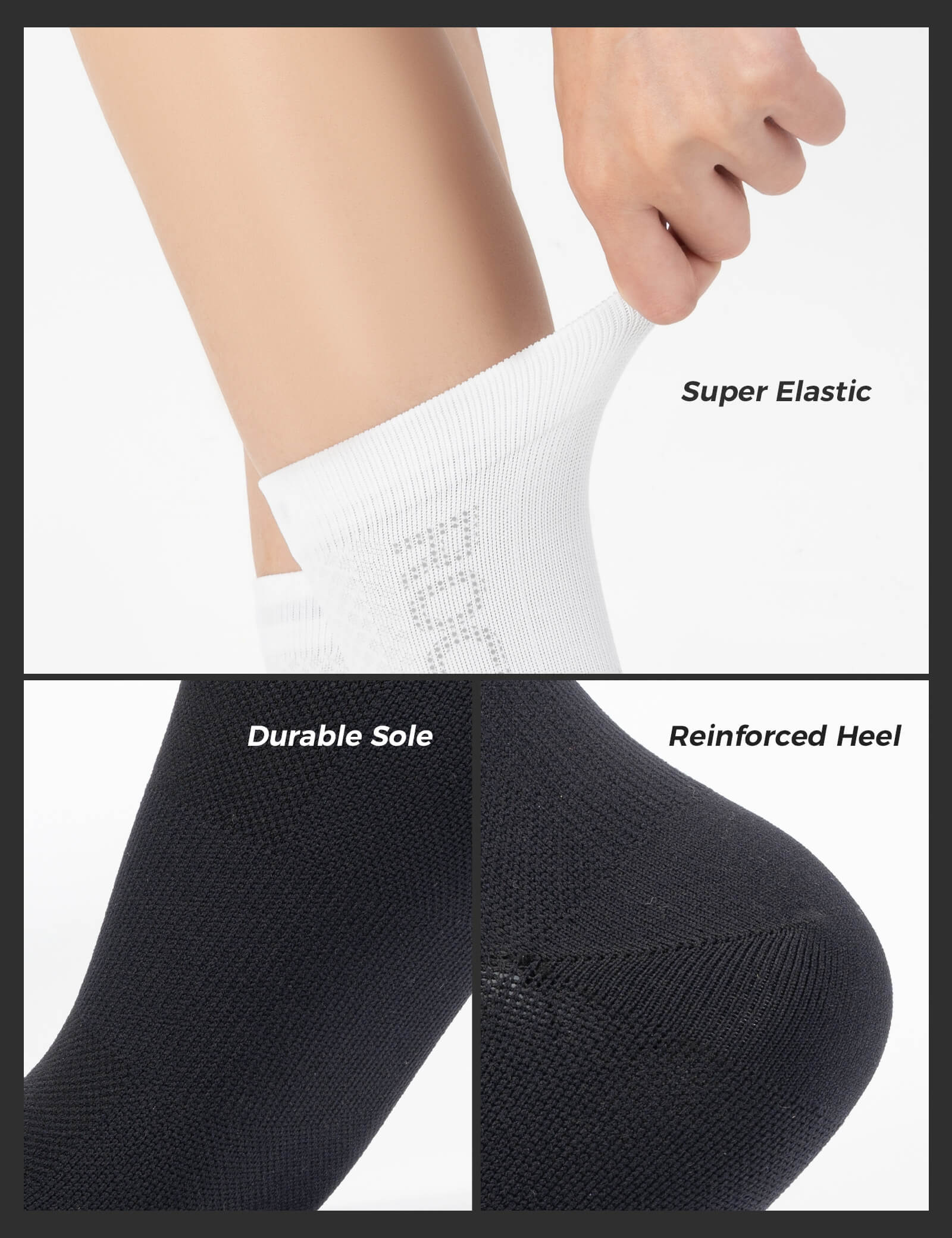 ROCKBROS reflective breathable cycling socks for road cycling.
#color_white