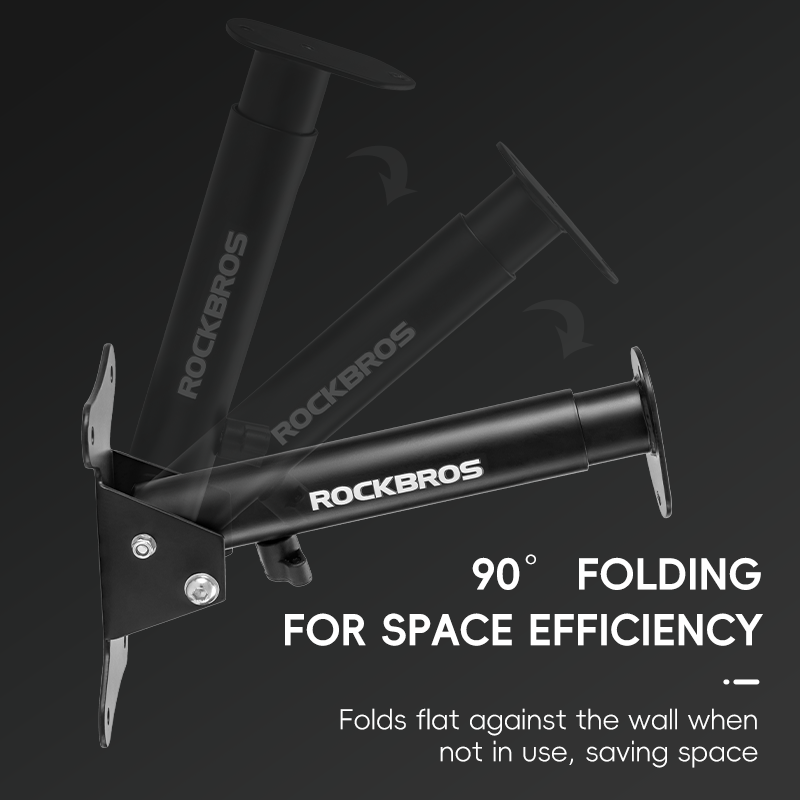 ROCKBROS retractable wall mount bike hook for bicycle storage in garage.