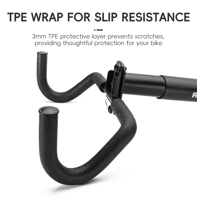 ROCKBROS retractable wall mount bike hook for bicycle storage in garage.