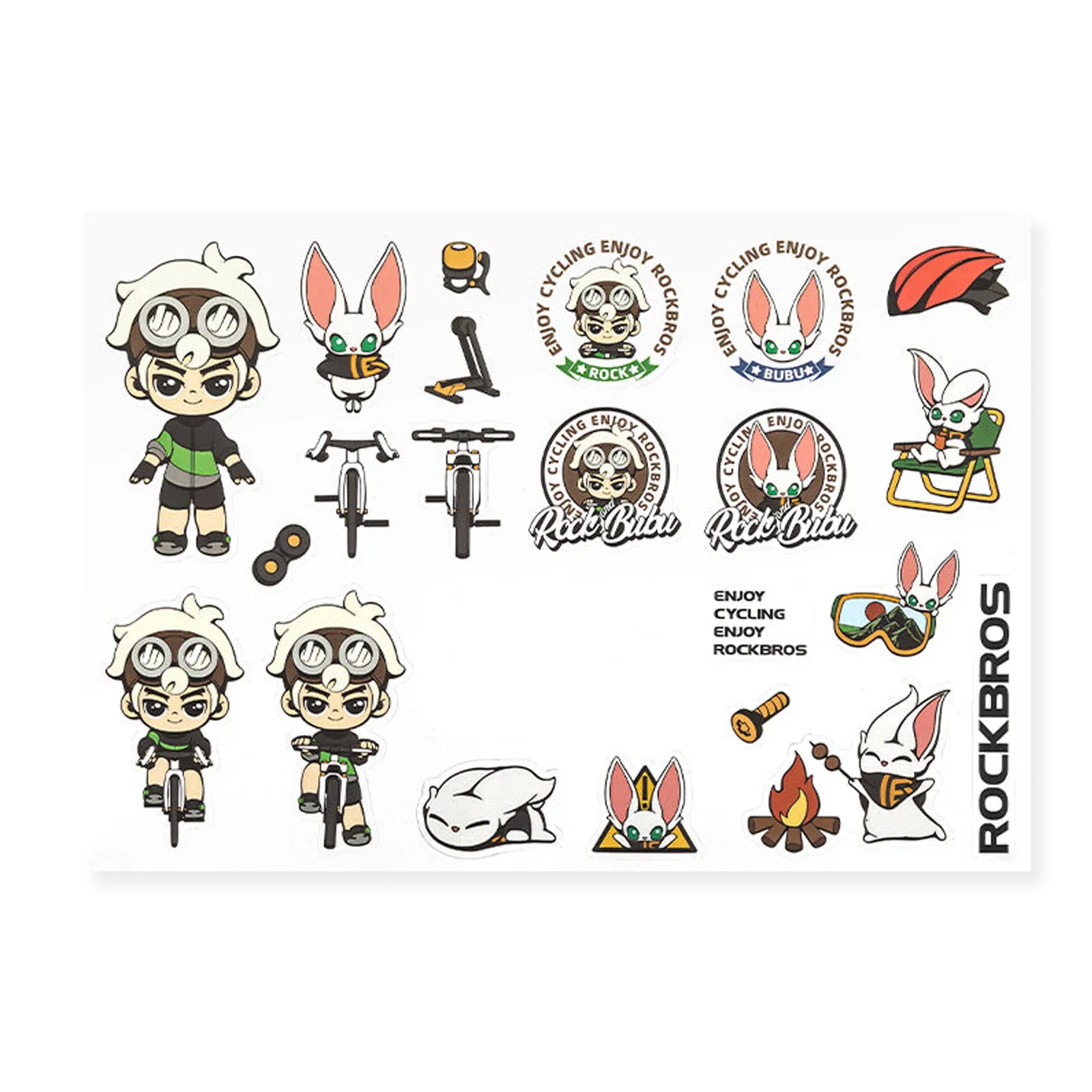 ROCKBROS Ride Elements Sticker Set waterproof cycling decals