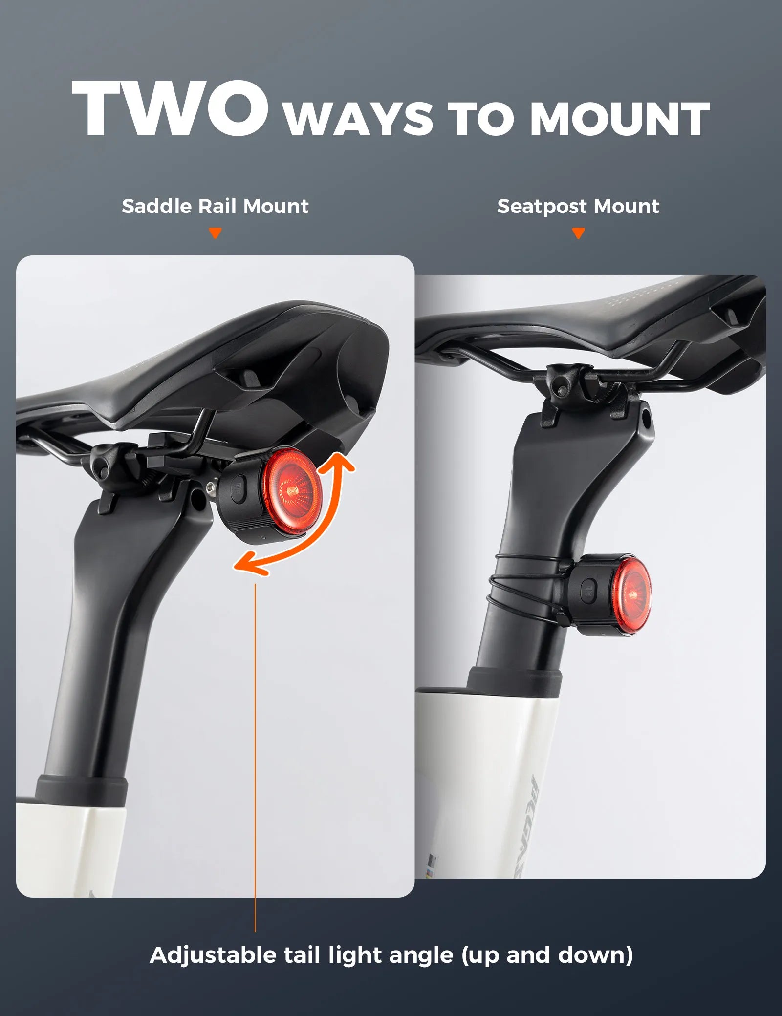 ROCKBROS Road To Sky smart bike rear light with brake sensor and USB-C rechargeable design