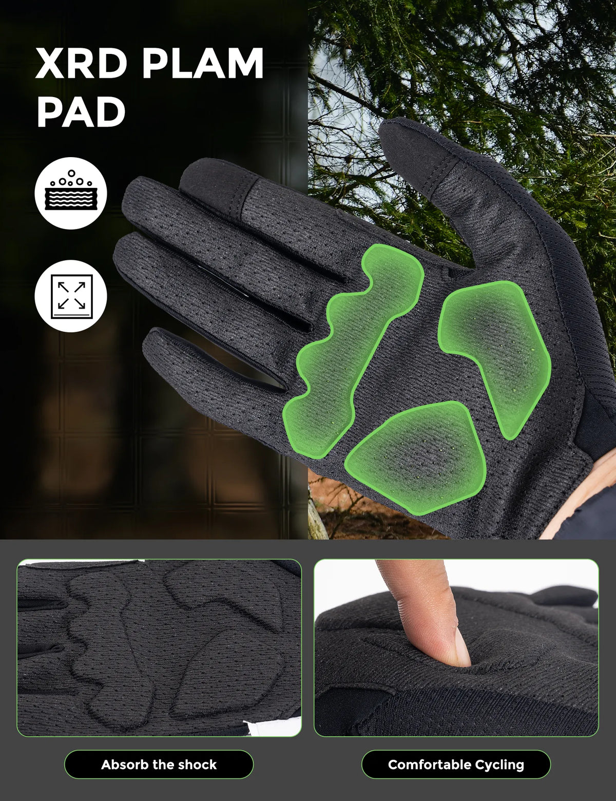 ROCKBROS S403-1 lightweight breathable and stretchy full-finger cycling gloves.
#colour_blue