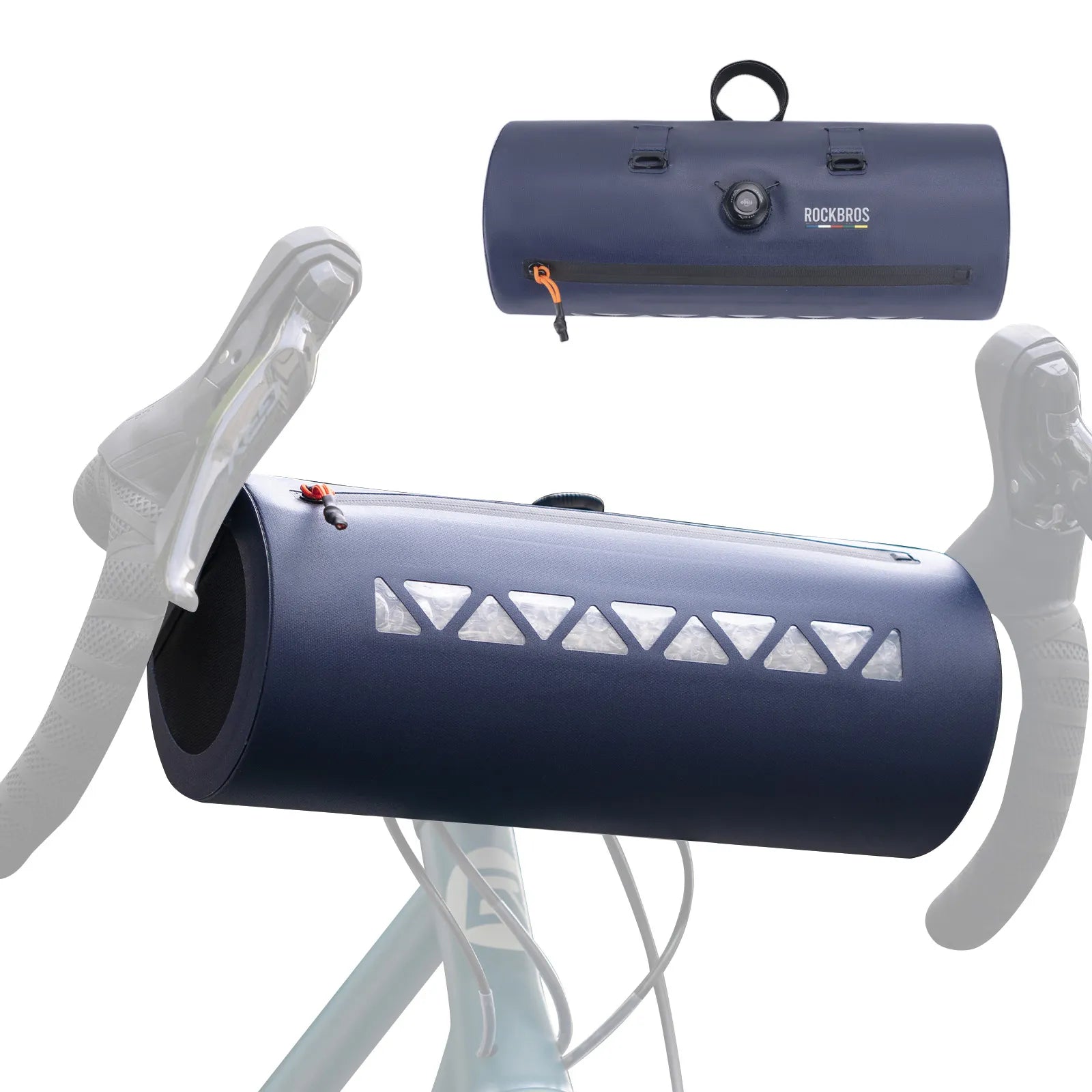 ROCKBROS ROAD TO SKY Scratch-Resistant Bike Handlebar Barrel Bag 4L for Road Bike, Gravel Bike and MTB