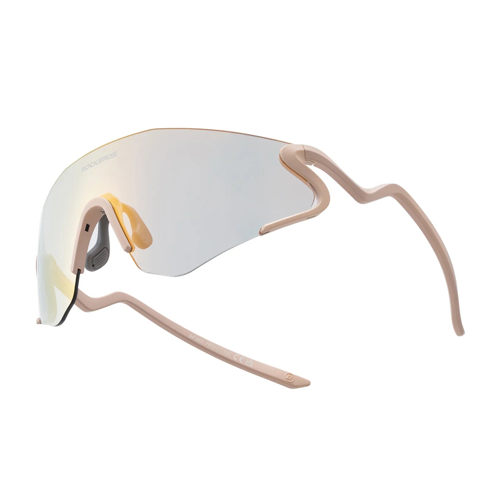 ROCKBROS SnakeLine Photochromic Cycling Glasses with Myopia Frame and Clear-to-Smoke Lens.
#color_beige