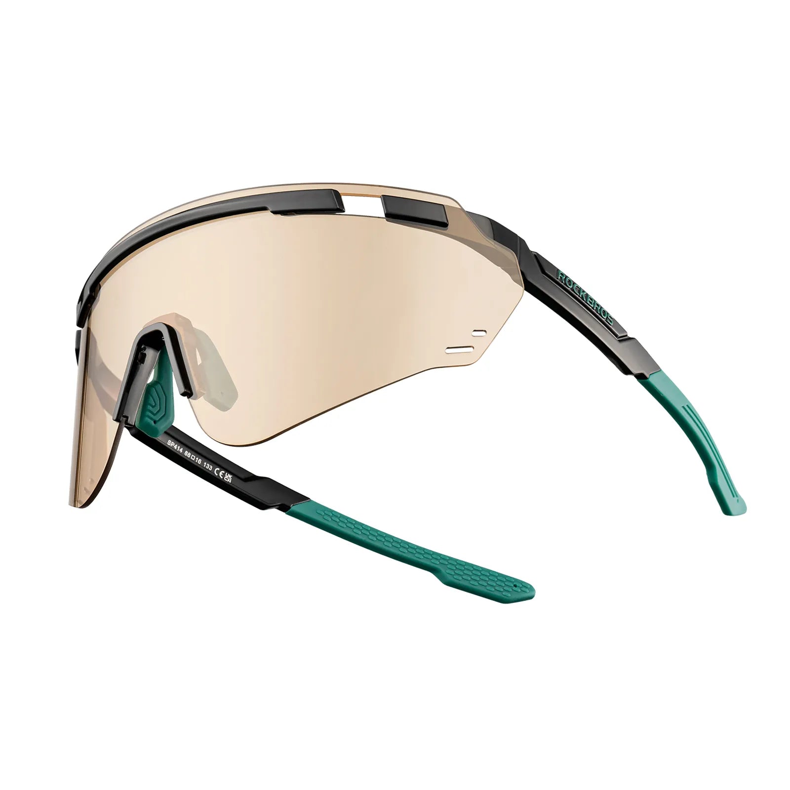 ROCKBROS SP414 Revo photochromic cycling sunglasses with UV400 protection, windproof sports eyewear for men and women.
#options_Glossy Black (Photochromic)
